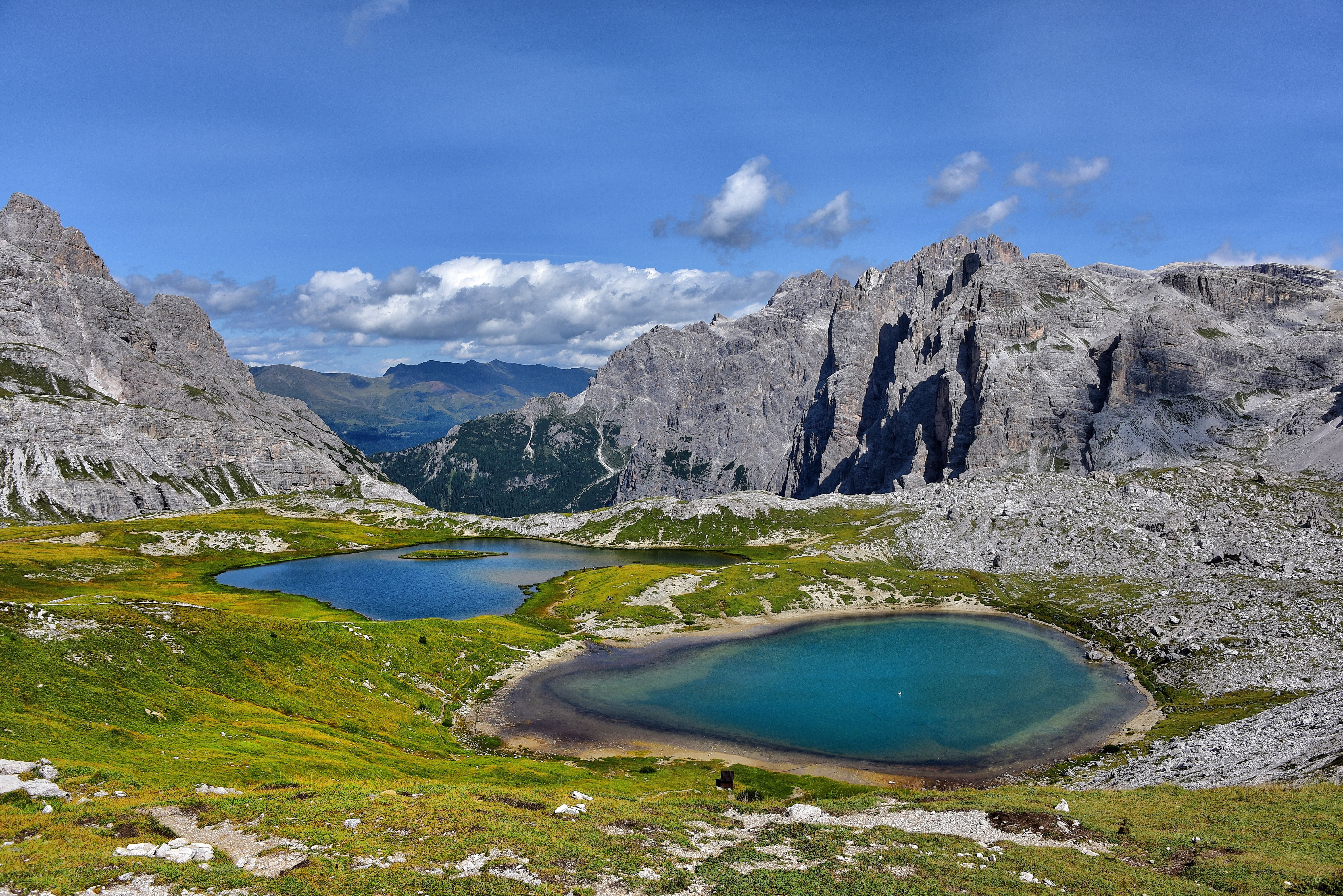 nature, cloud - sky, mountaineering, mountain, scenics - nature, landscape, mountains, relaxation, water, italy, 5K, tops, day, environment, tranquility, HD Wallpaper