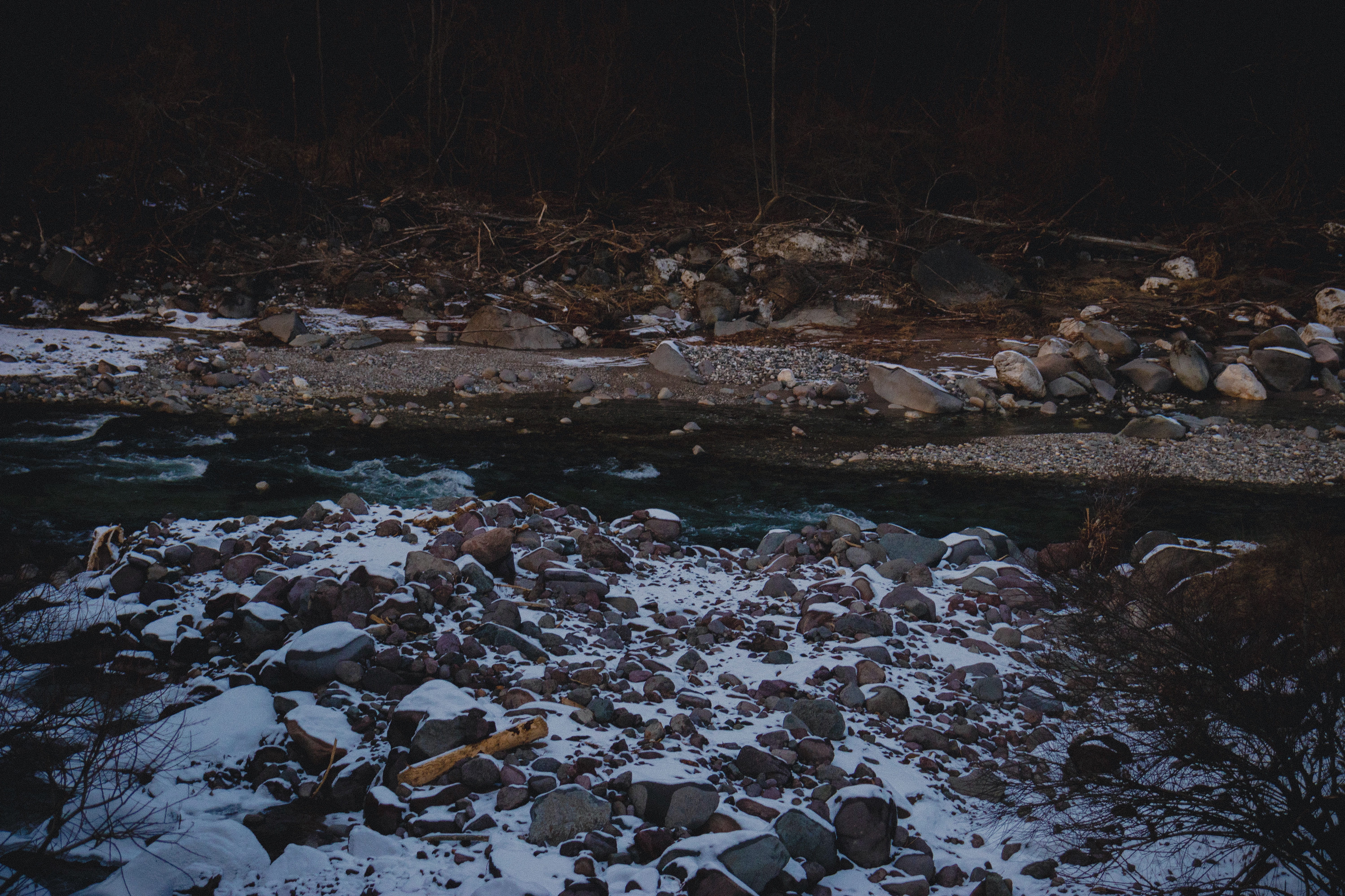 land, rock - object, gold, water, cold temperature, forest, outdoors, beauty in nature, cavalese, tree, 5K, no people, rock, river, nature, log, blue, HD Wallpaper