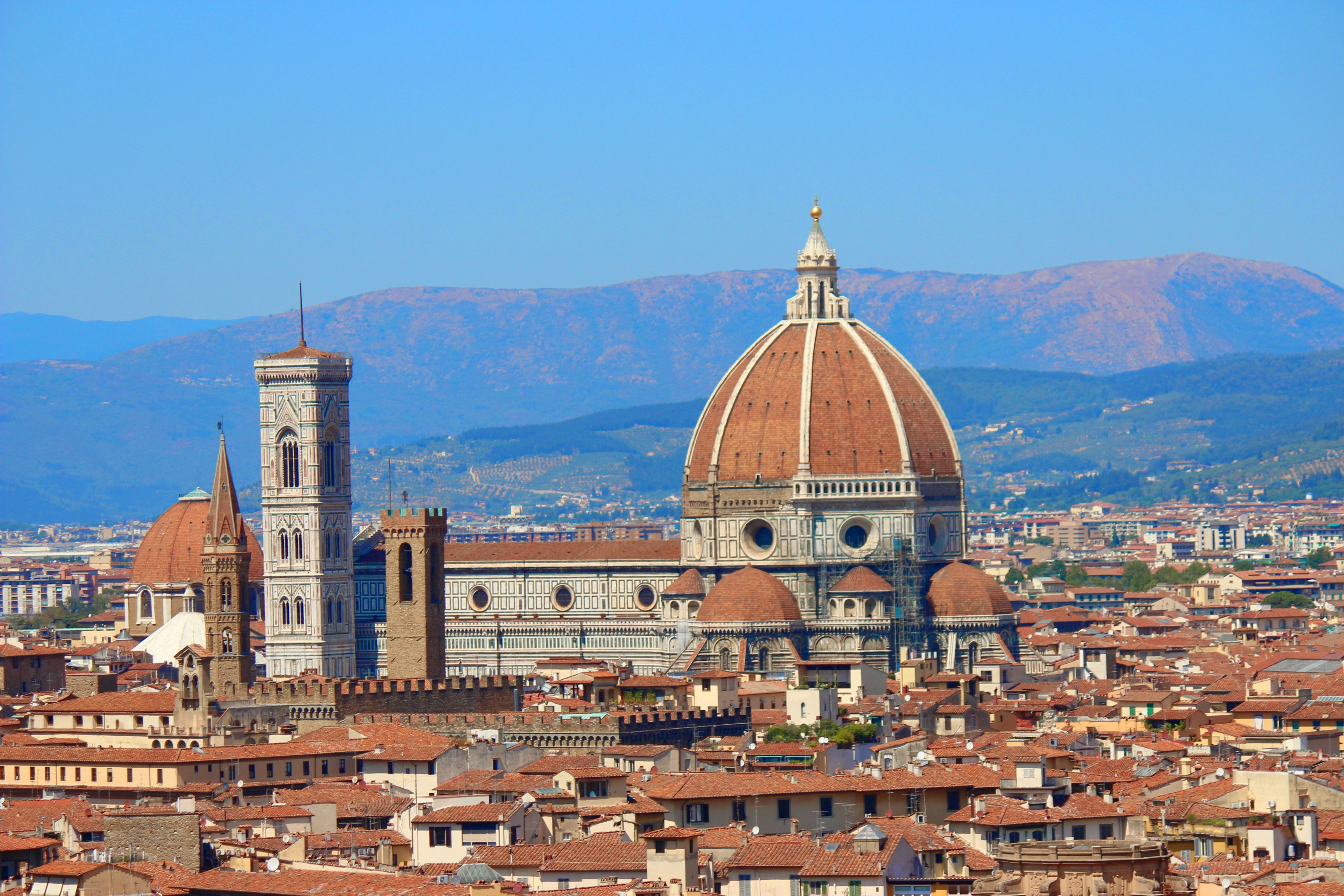 eye, crowd, religion, built structure, building, view, s, blue, crowded, brunelleschi, belief, Tuscany, campanile, giotto, history, Dome, outdoors, church, HD Wallpaper