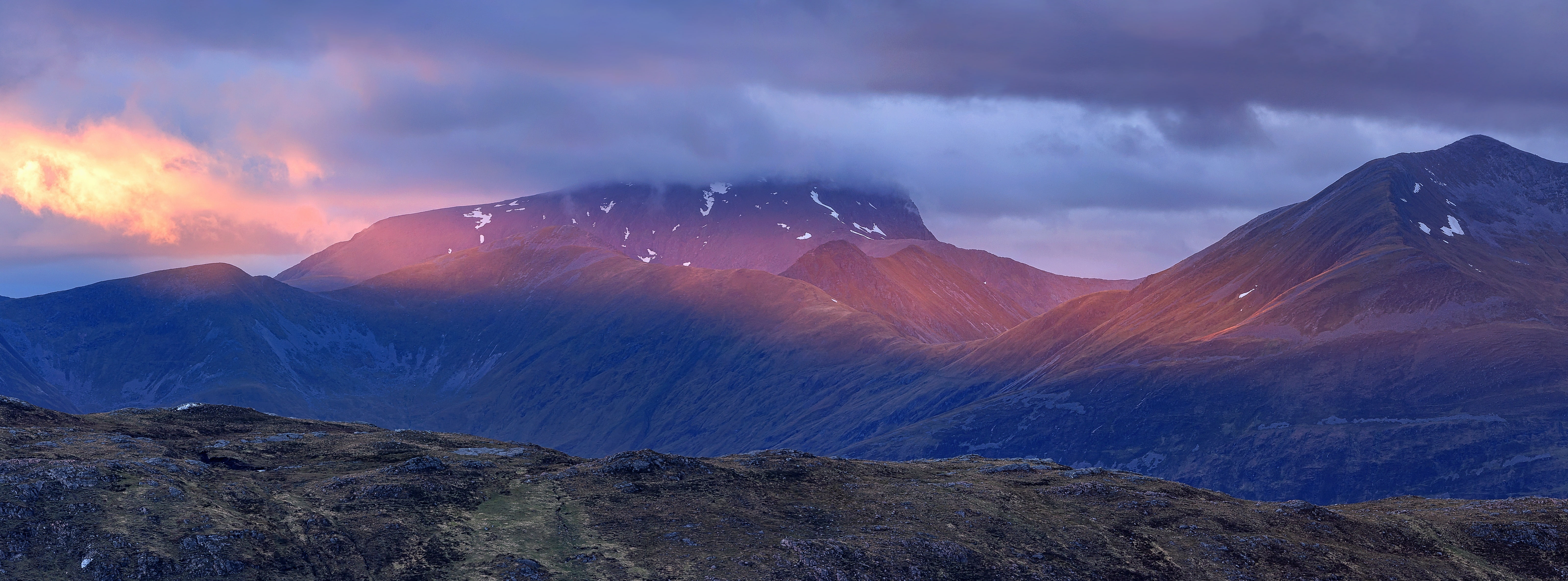 lighting, scenics - nature, no people, Scene, cloud - sky, BenNevis, places, viewpoint, Ben Nevis, Scenery, dramatic landscape, Mountain, Travel, visit, HD Wallpaper