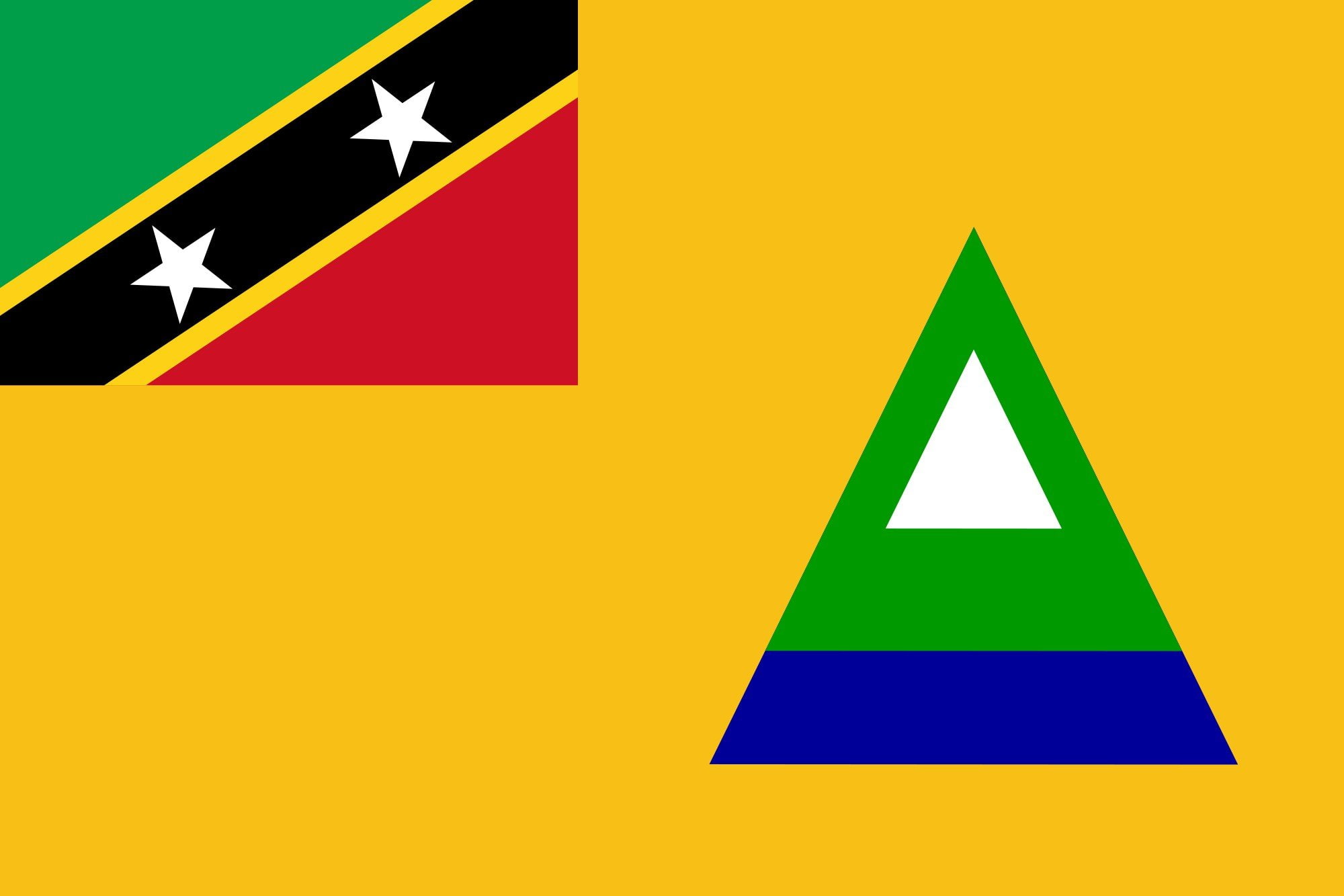 nevis svg, 2000px flag, 1080P, HD Wallpaper