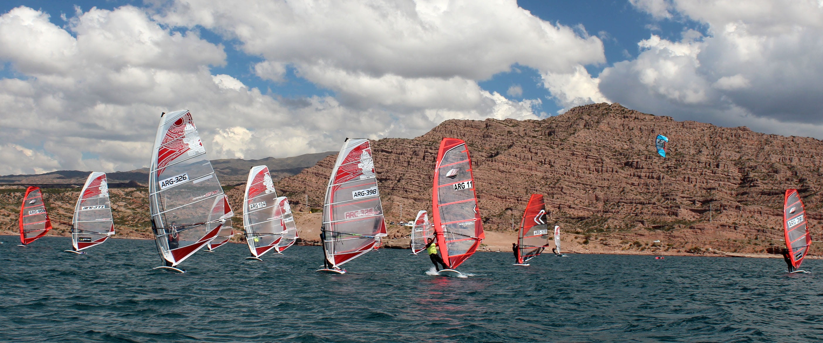 slalom, sky, travel, mode of transportation, scenics - nature, 2K, sea, in a row, windsurfing, land, day, sailboat, water, nautical vessel, nature, transportation, HD Wallpaper