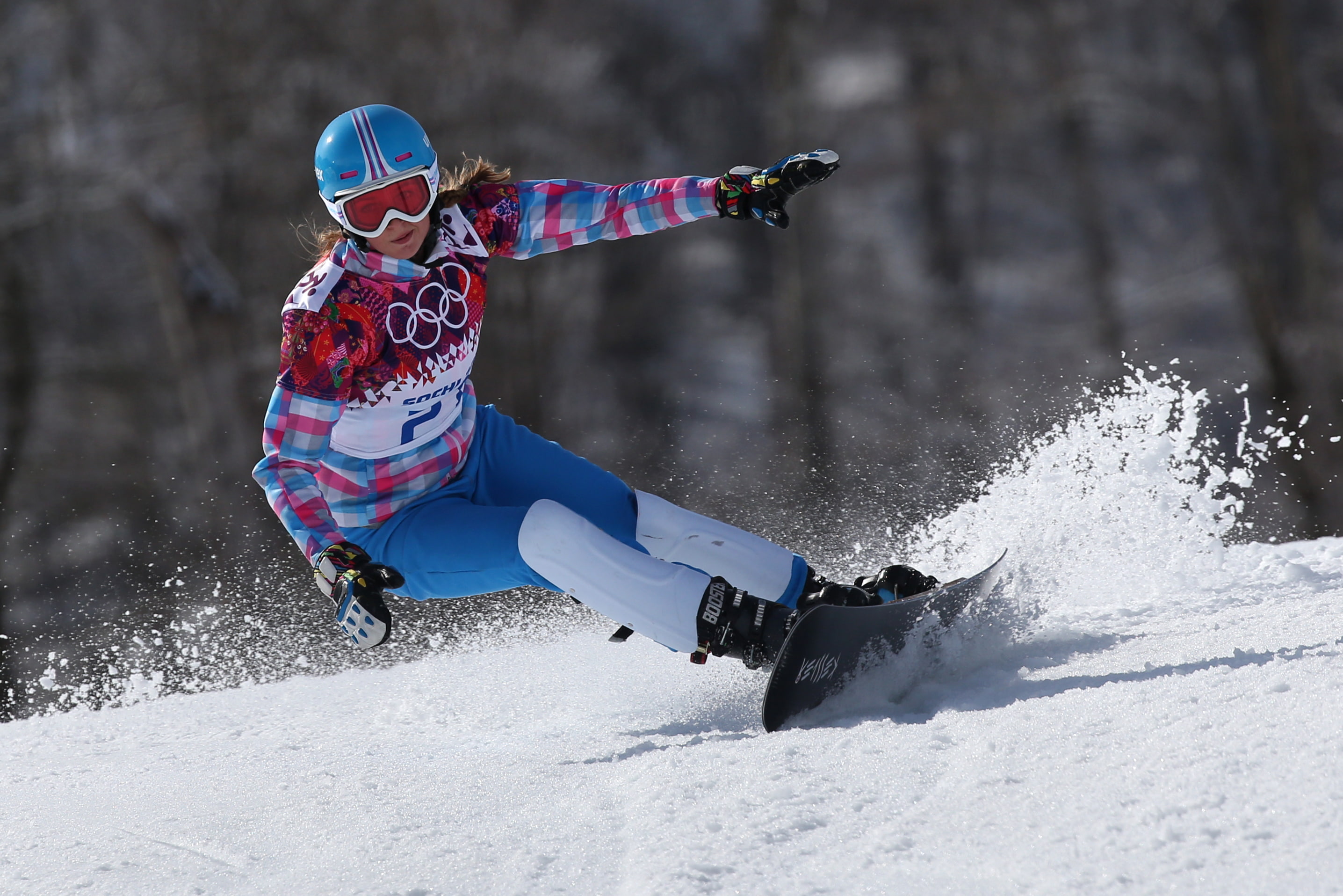 The XXII Winter Olympic Games, 2K, Russia, Snowboarding:parallel giant slalom, Alena Zavarzina, Sochi 2014, HD Wallpaper