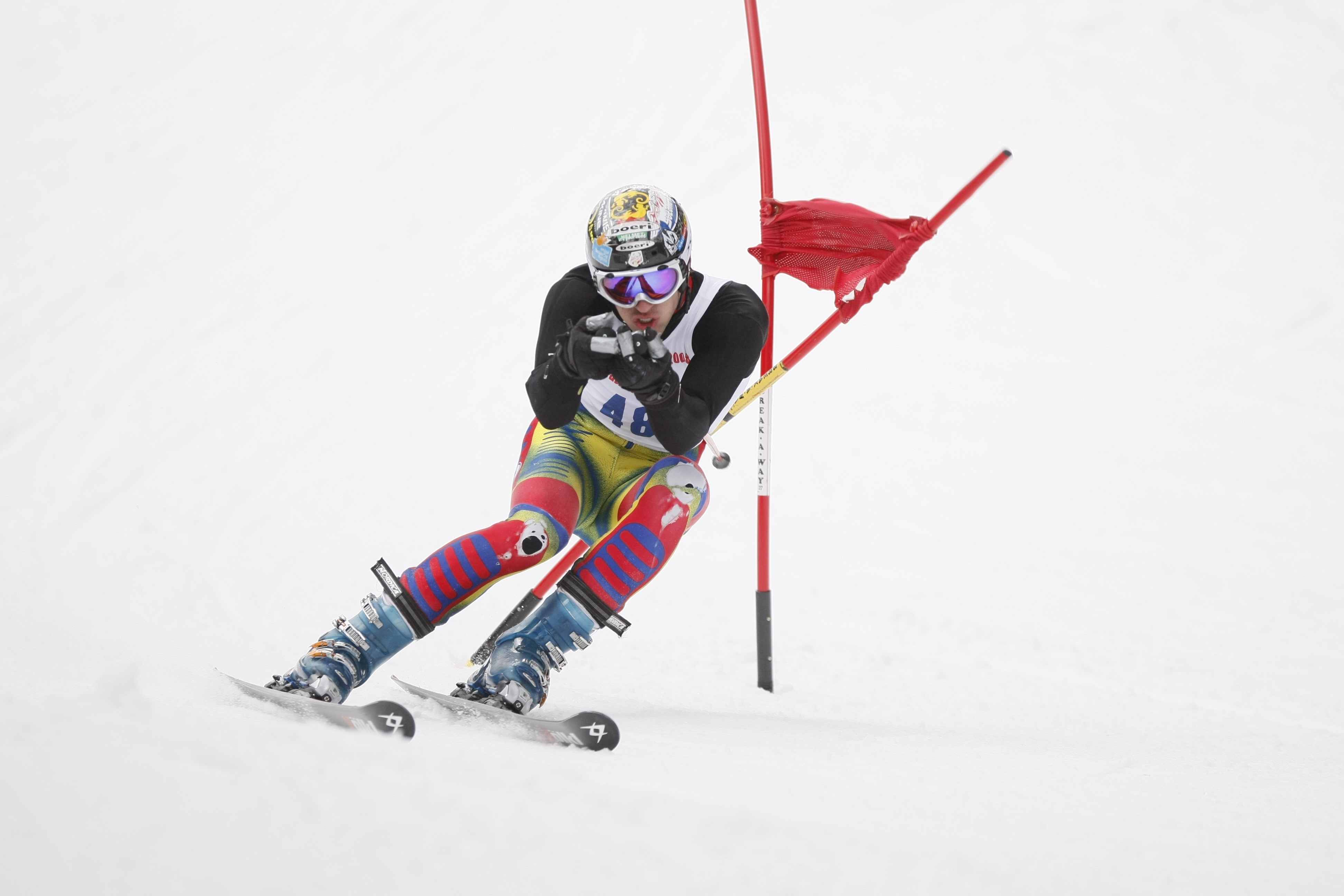 ski goggles, cold temperature, snow, one person, sports equipment, skill, activity, protective sportswear, mountain, motion, crash helmet, competition, HD Wallpaper