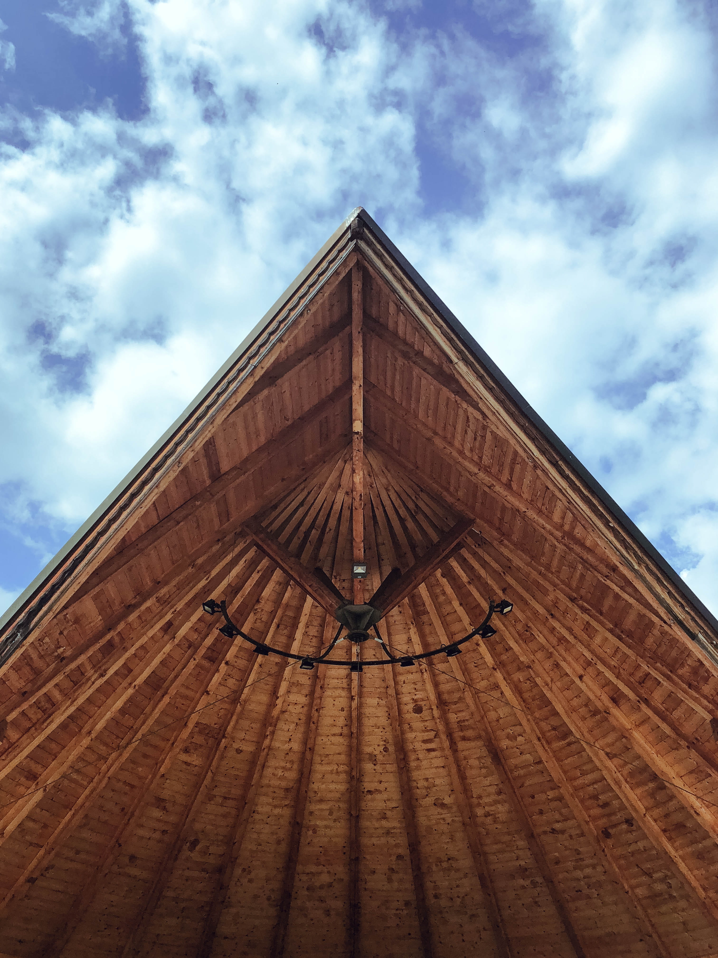 urban, building exterior, religion, blue, outdoors, design, look up, roof, building, relax, canazei, the past, italy, low angle view, park, perspective, Phone HD Wallpaper