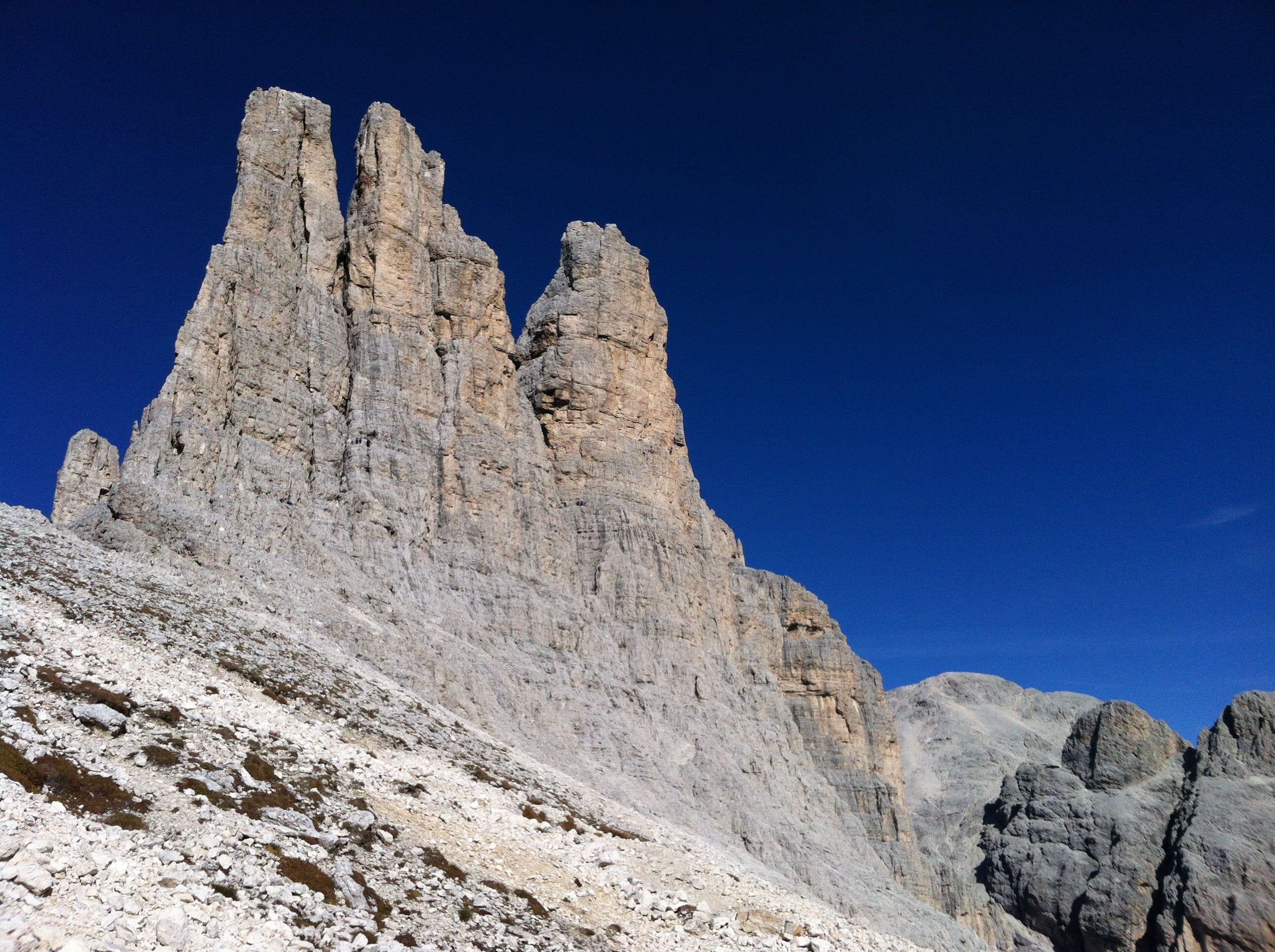 holidays, outdoors, the form of clouds, clouds, summer, no people, cloud, day, rock formation, non-urban scene, geology, hike stones, tree, val di fassa, HD Wallpaper