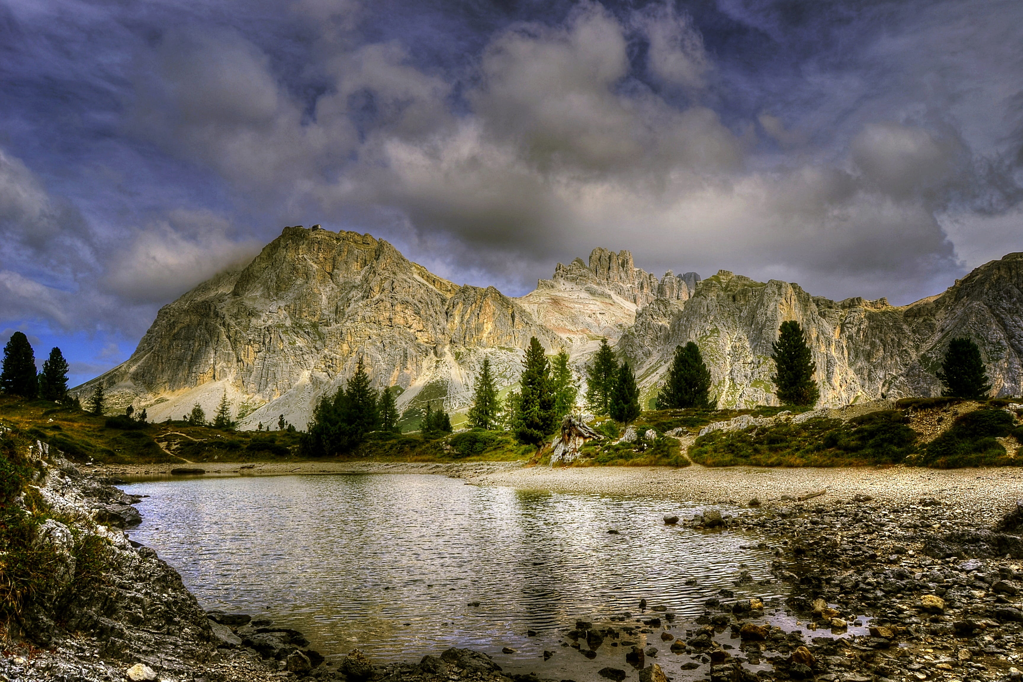 no people, sky, environment, lake, Mountains, summer, alm, body, view, plant, nature, unesco world heritage, water, beauty in nature, solid, outdoors, karg, HD Wallpaper