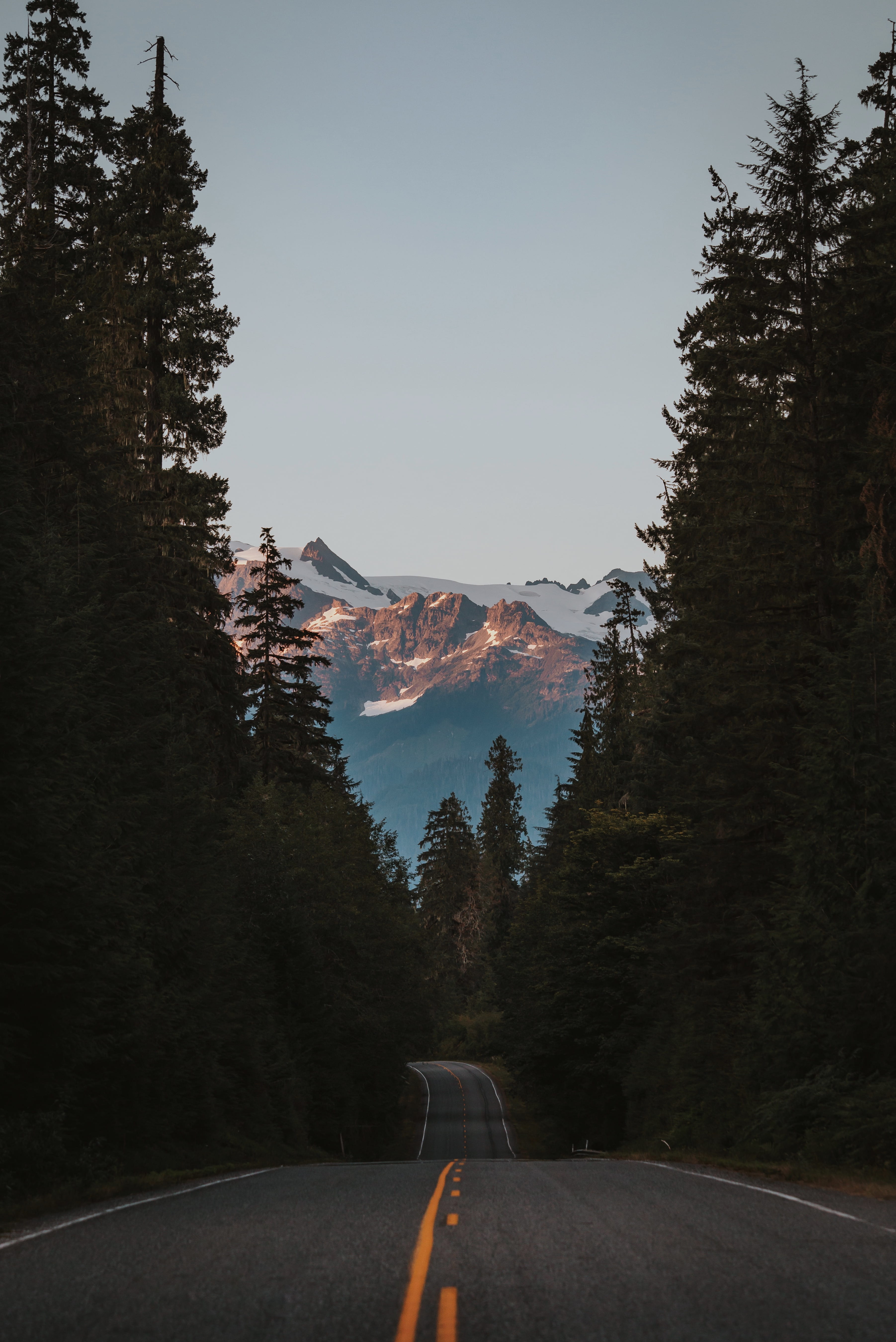 transportation, mountains, wander, explore, ridge, no people, sign, nature, snow, mode of transportation, car, asphalt, land vehicle, mountain road, road trip, Phone HD Wallpaper