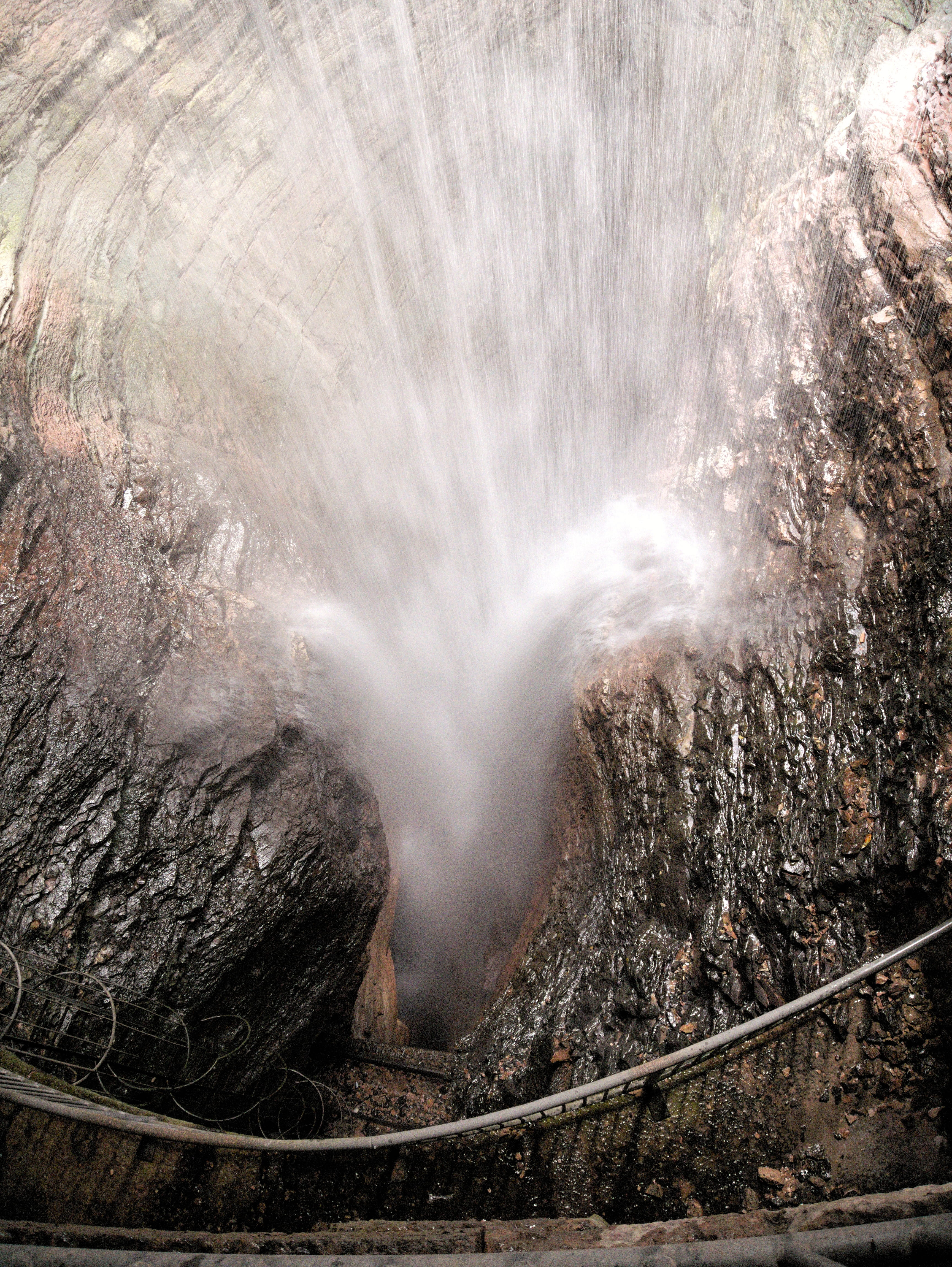 no people, rock formation, flowing water, motion, trento, rock, beauty in nature, blurred motion, italy, long exposure, tree, outdoors, day, waterfall, Phone HD Wallpaper