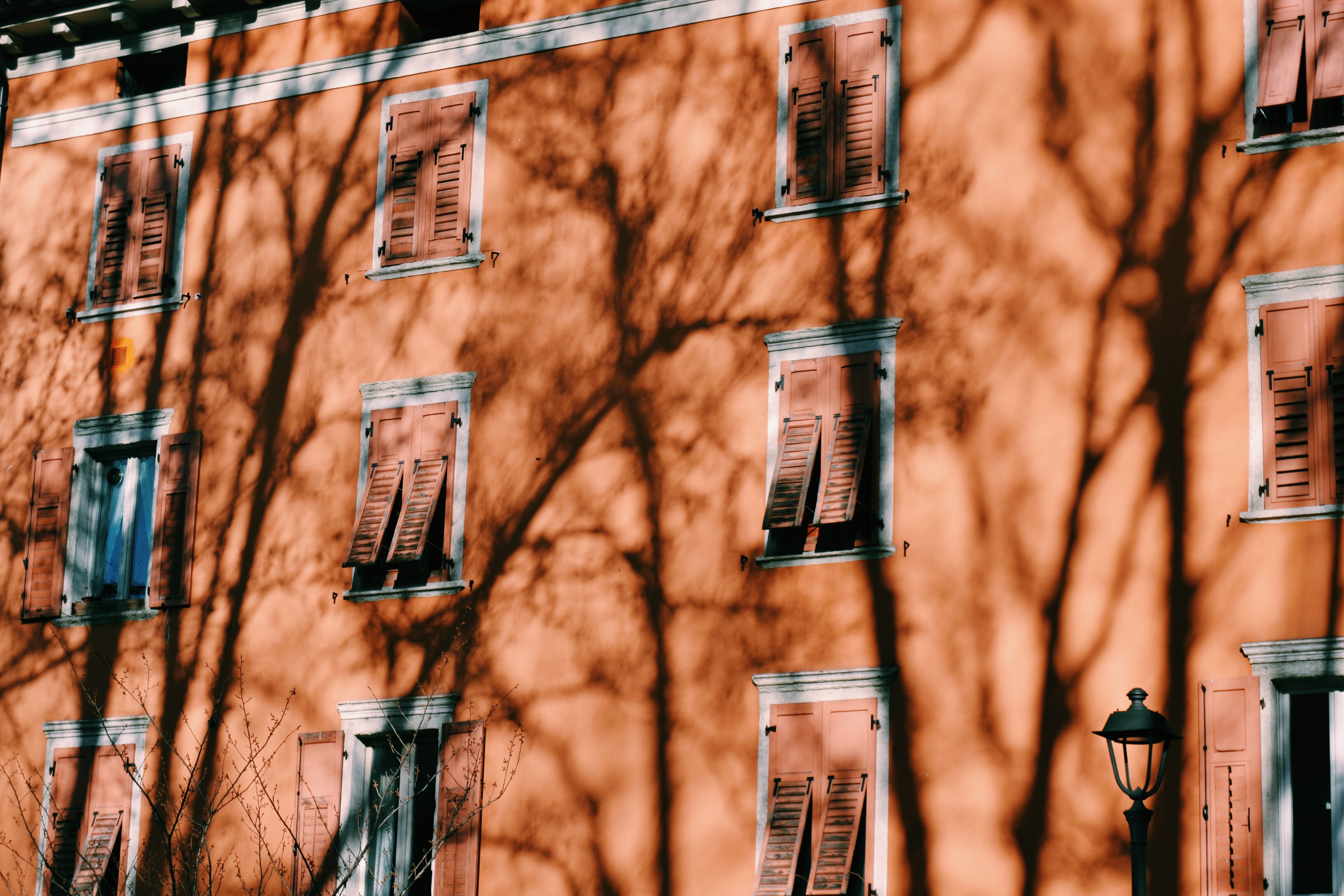 glass, city, curtains, home, province of trento, colour, background, italy, architecture, built structure, sunlight, building exterior, shutter, building, HD Wallpaper