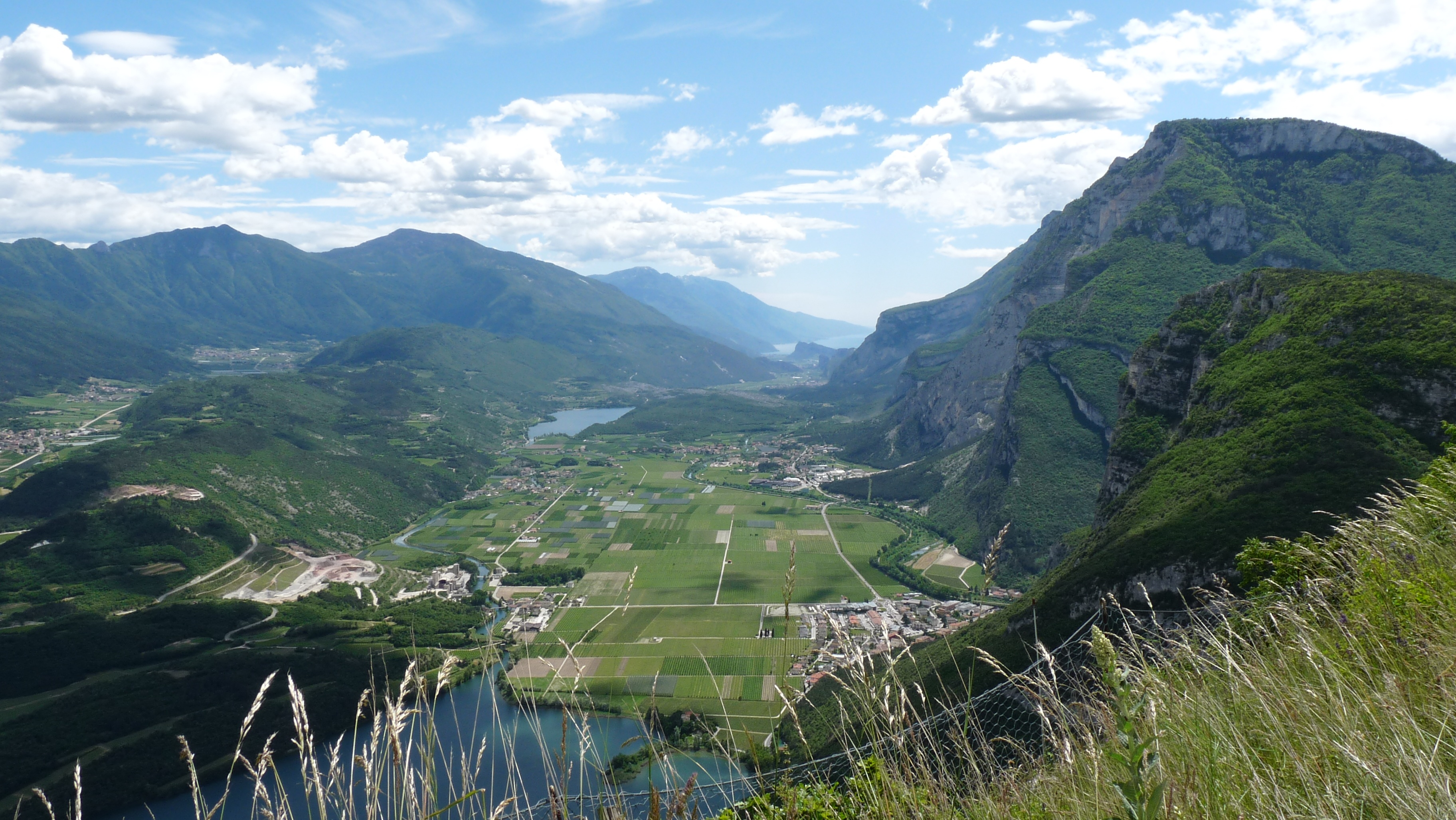 valle dei laghi, cloud - sky, no people, land, toblino, environment, mountain range, outdoors, sky, margone, landscape, mountain, 2K, slope, green color, HD Wallpaper