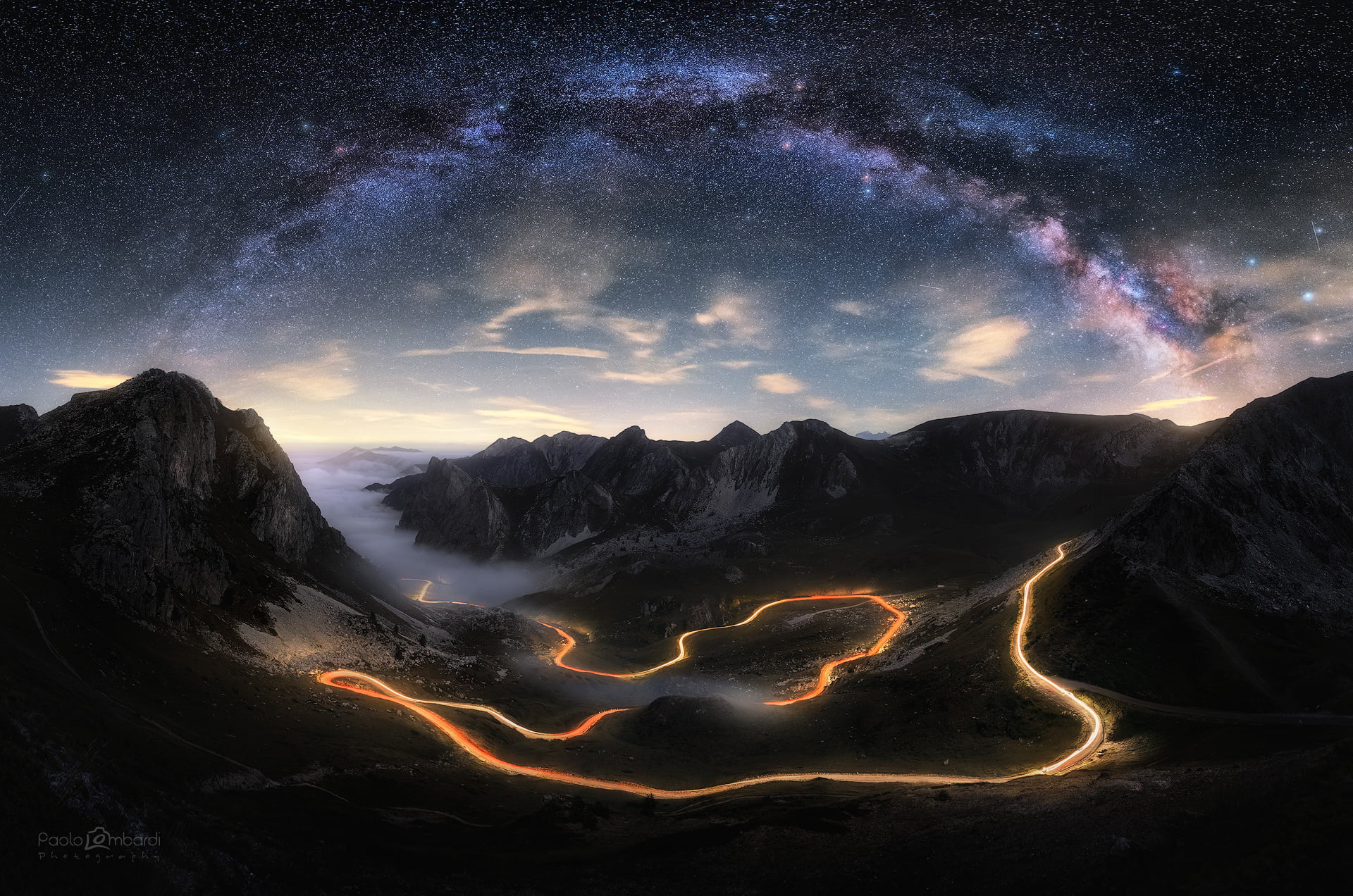space and astronomy, no people, space, mountans, landscape, power in nature, tranquility, environment, scenics - nature, milky way, night, long exposure, HD Wallpaper