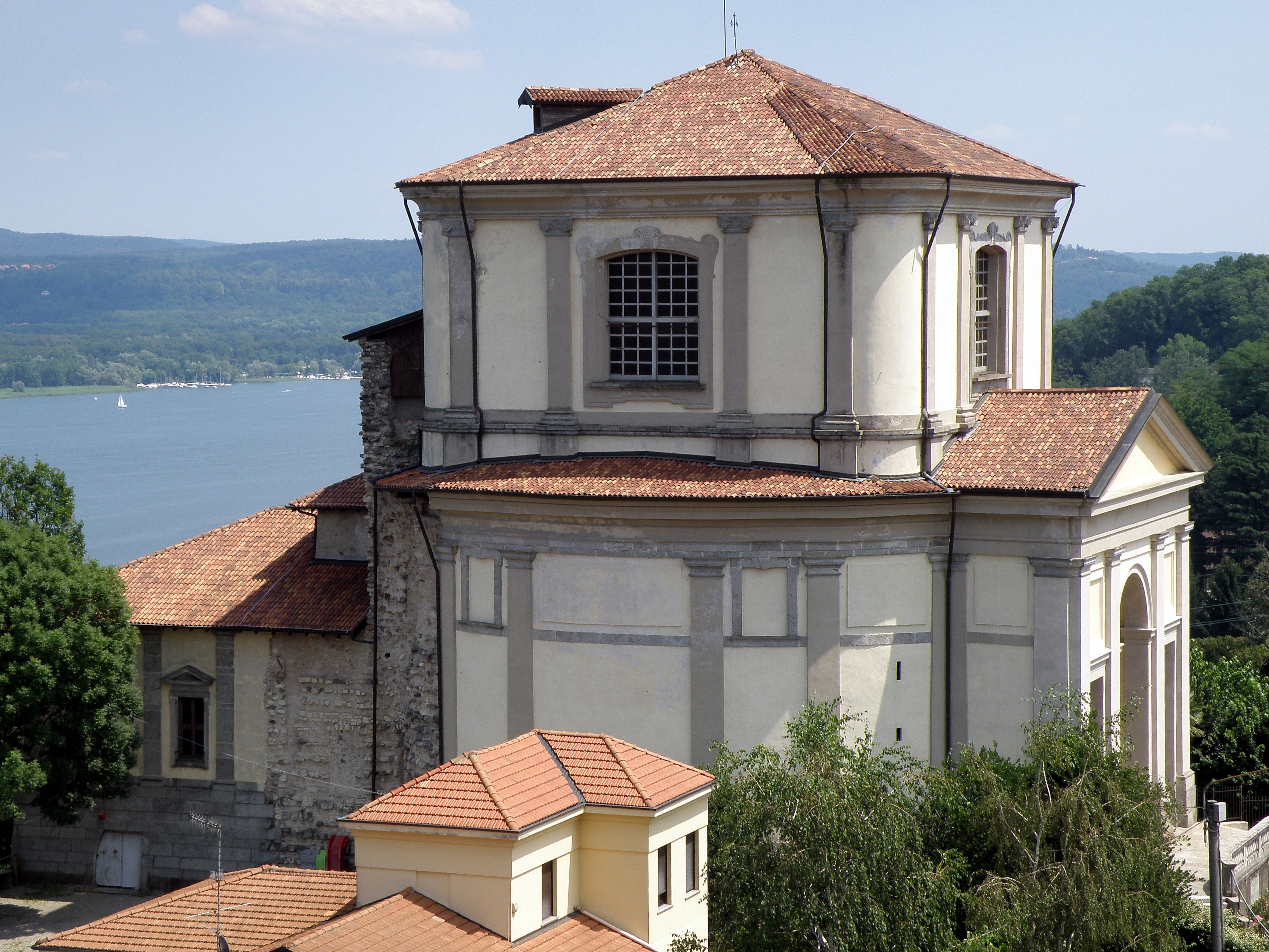 house, italy, building exterior, arona, plant, roof, cloud - sky, europe, tree, day, building, no people, built structure, lake maggiore, architecture, HD Wallpaper