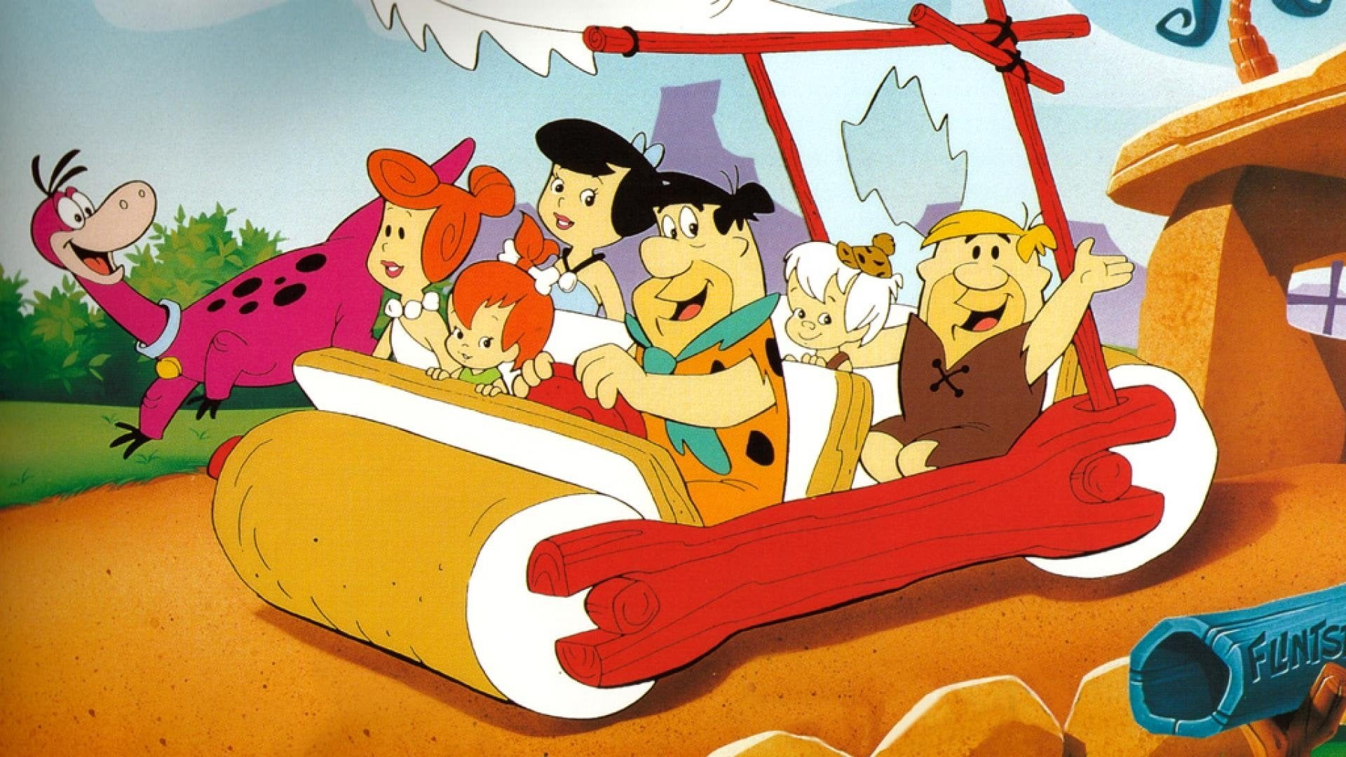 craft, representation, TV Show, creativity, music, musical equipment, musical instrument, Betty Rubble, multi colored, art and craft, Fred Flintstone, indoors, HD Wallpaper
