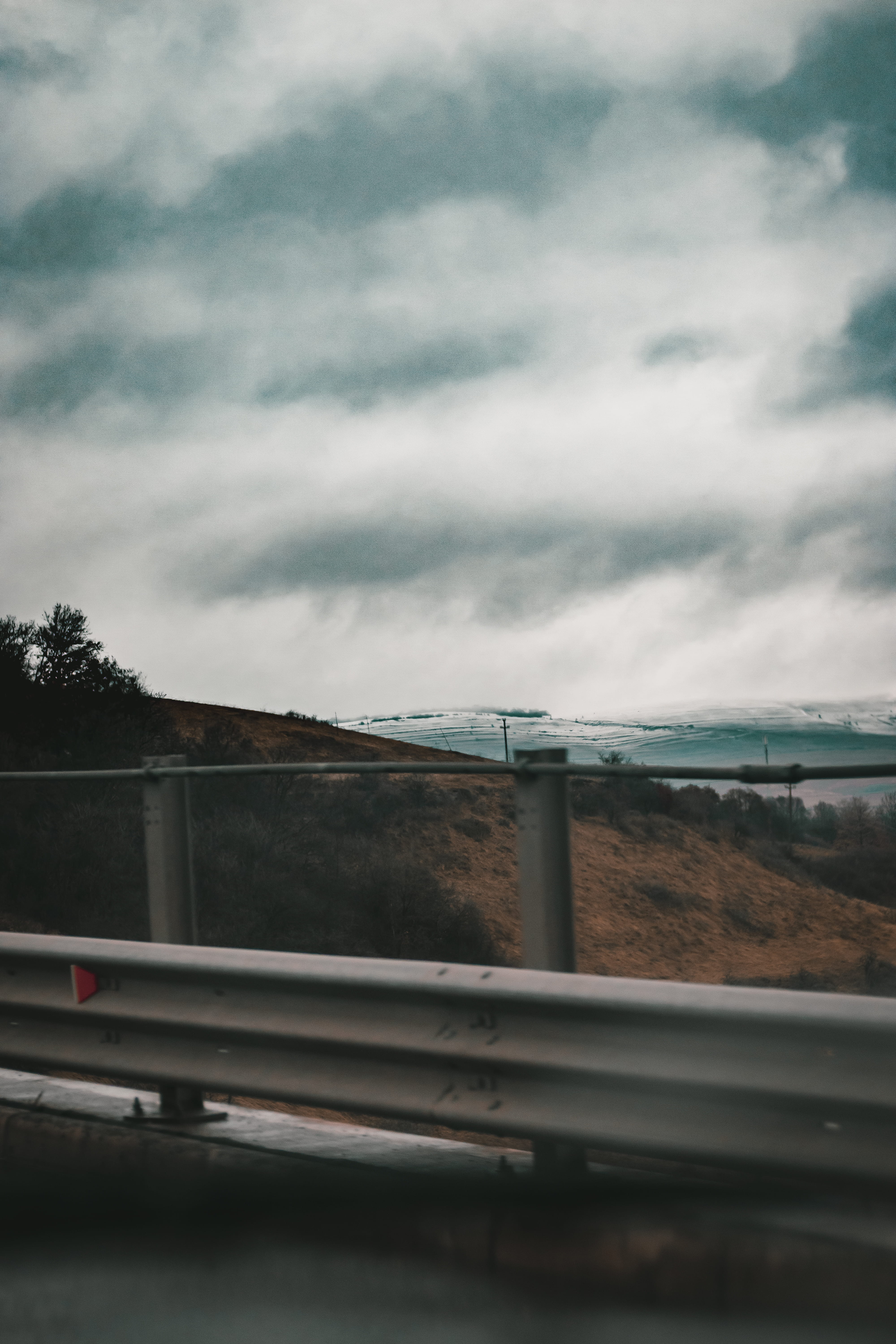 way, slope, guard rail, architecture, 5K, built structure, street, road, beauty in nature, overpass, banister, bridge, asphalt, overcast, intersection, Phone HD Wallpaper
