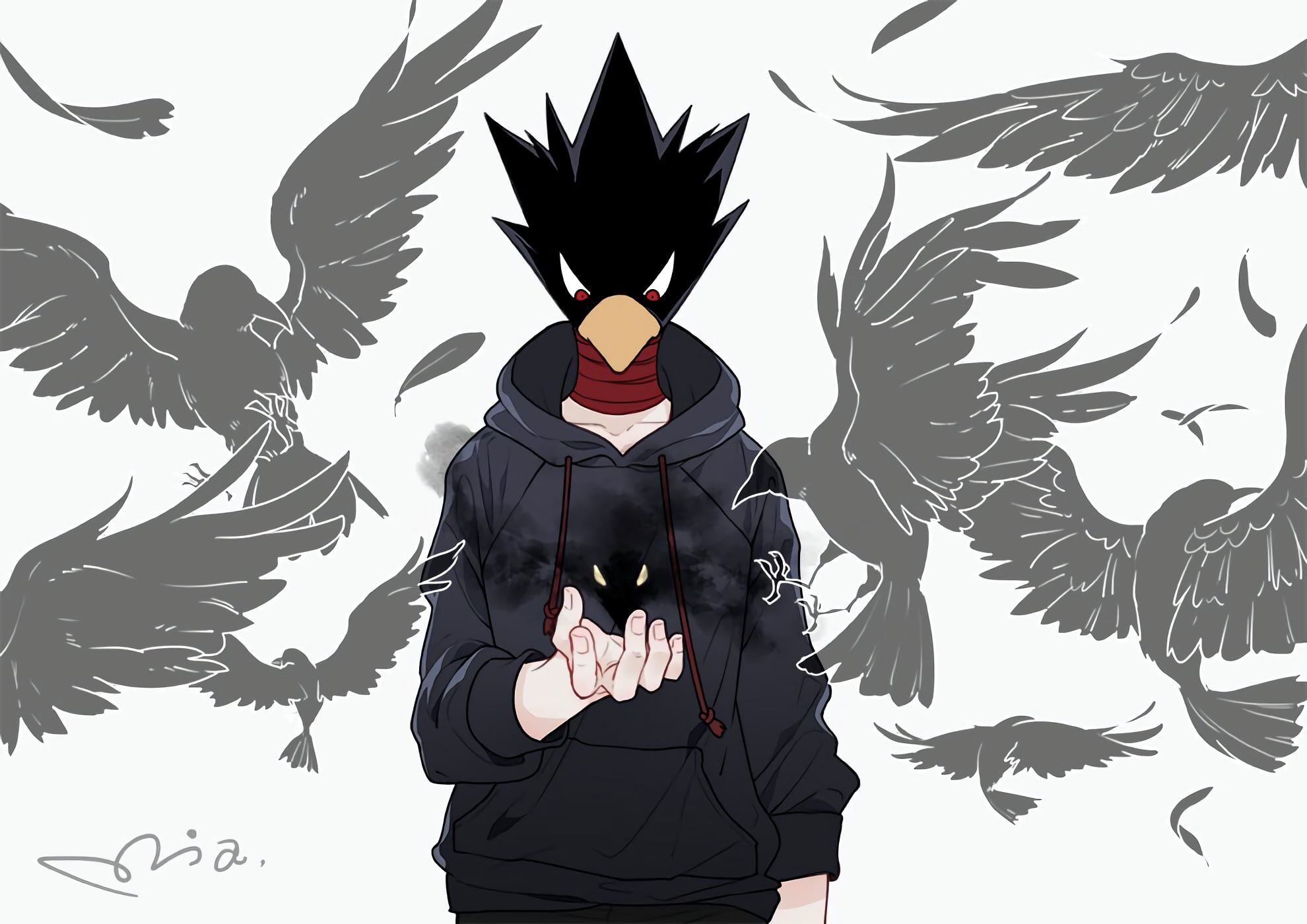 1080P, Fumikage Tokoyami, anime boys, anime, Boku no hero, Tokoyami Fumikage, Boku no Hero Academia, HD Wallpaper