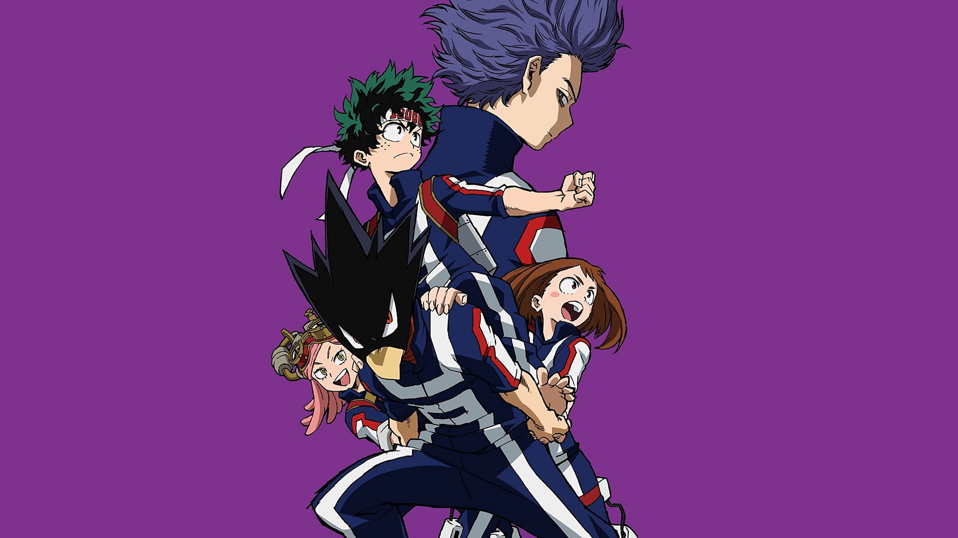 Anime, My Hero Academia, 1080P, Fumikage Tokoyami, Izuku Midoriya, Hitoshi Shinso, Ochaco Uraraka, Hatsume Mei, HD Wallpaper