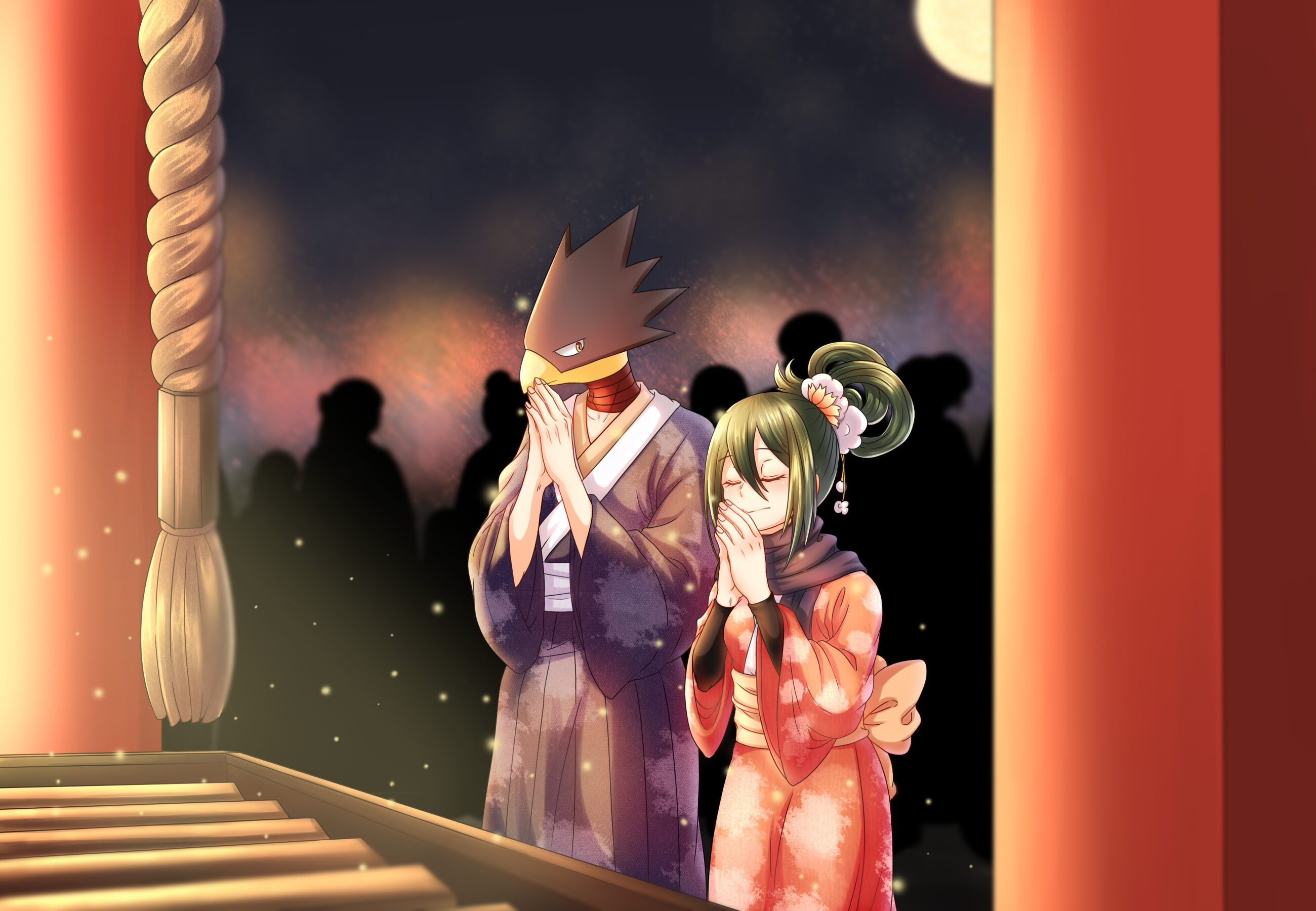 Fumikage Tokoyami, 2K, Tsuyu Asui, Anime, My Hero Academia, HD Wallpaper