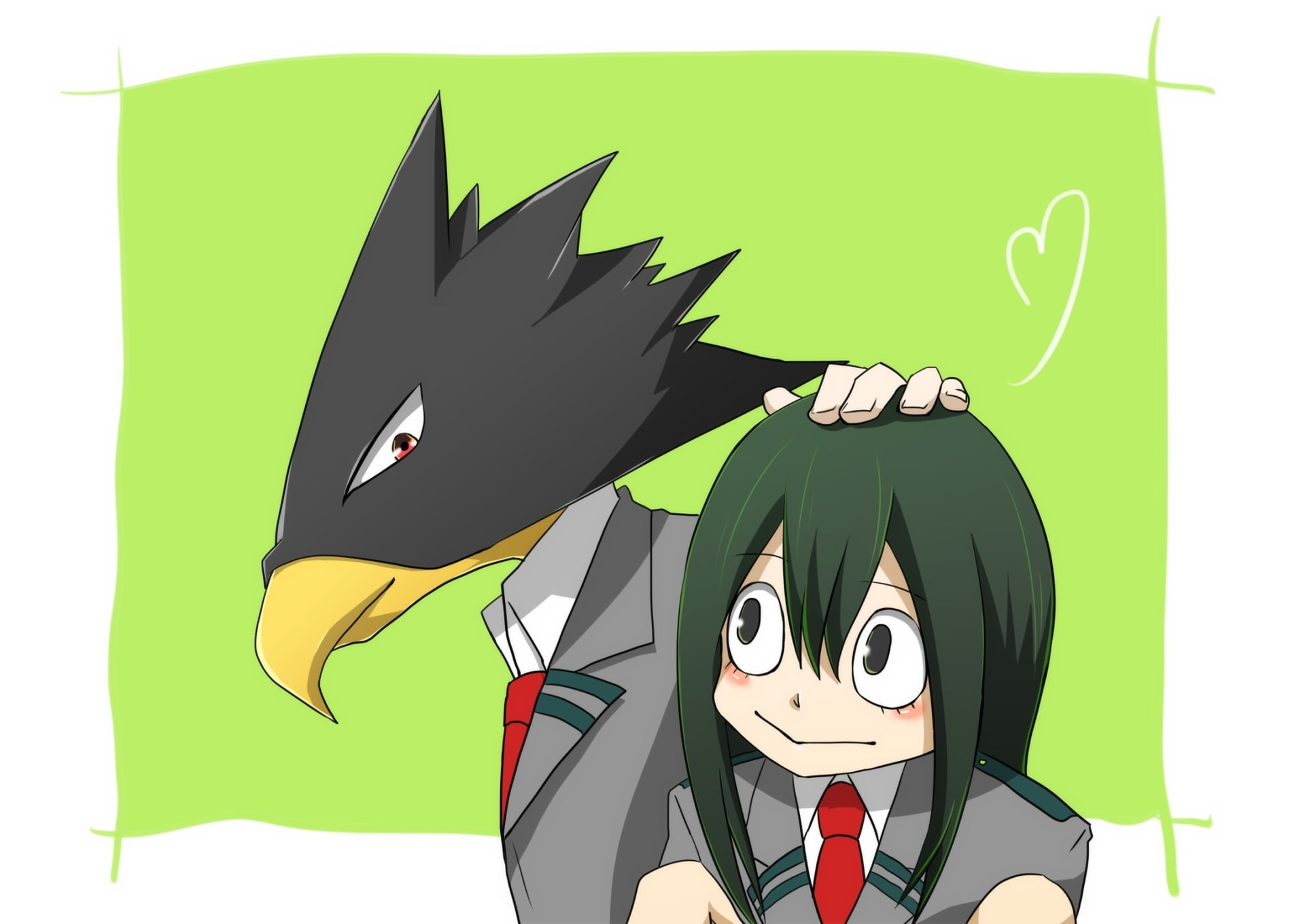 Tsuyu Asui, Fumikage Tokoyami, Anime, My Hero Academia, 1080P, HD Wallpaper