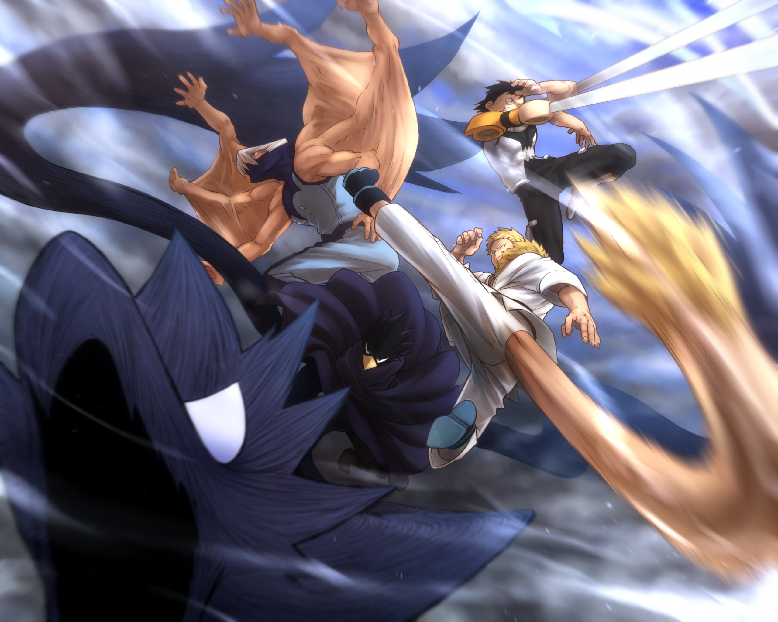 Fumikage Tokoyami, 2K, Denki Kaminari, Anime, My Hero Academia, Hanta Sero, HD Wallpaper