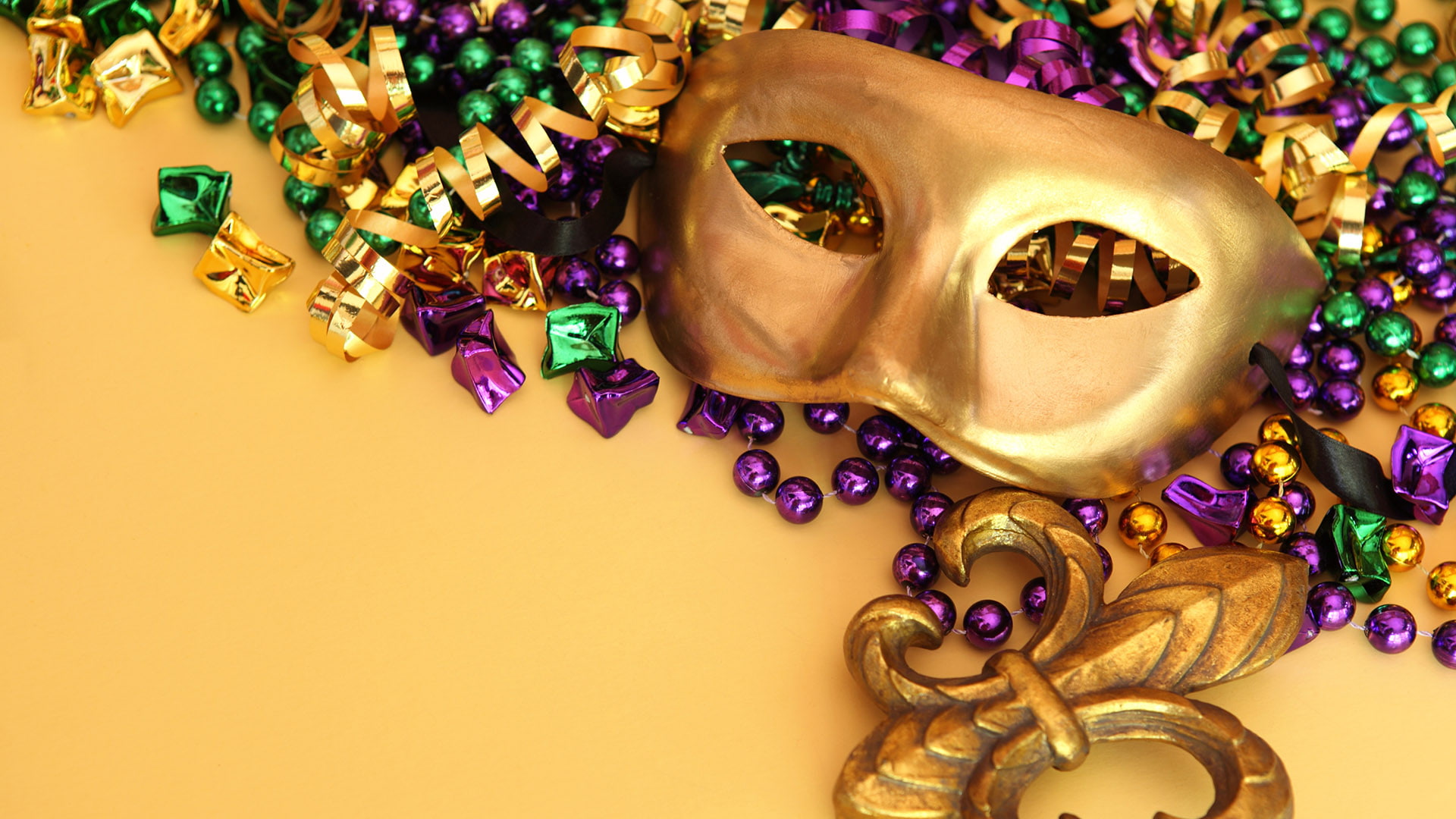 gras, 1080P, celebrations, mardi, metallic, hd, brown, mask, masquerade, HD Wallpaper