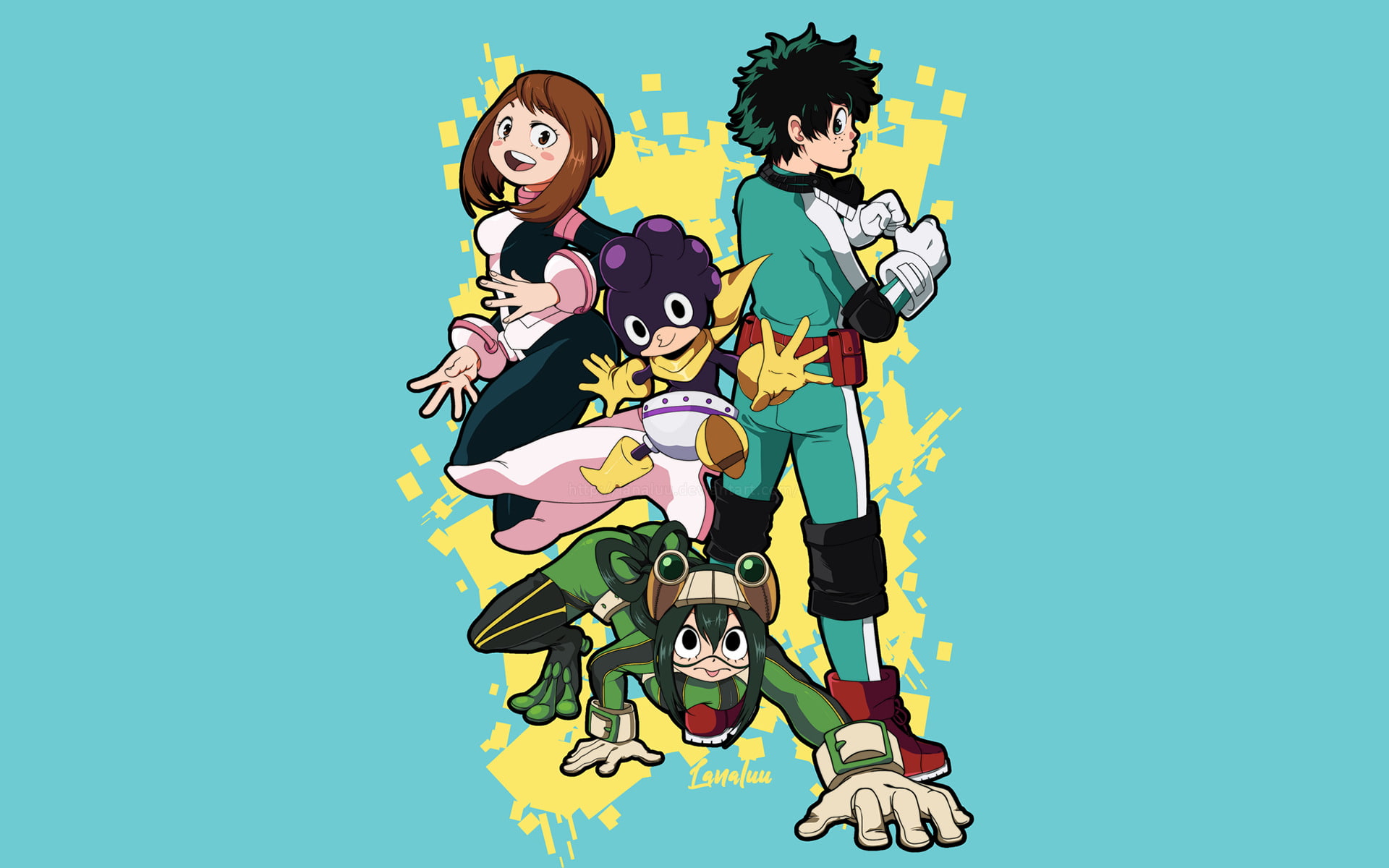 Izuku Midoriya, Anime, Tsuyu Asui, Minoru Mineta, 1080P, My Hero Academia, Ochaco Uraraka, HD Wallpaper
