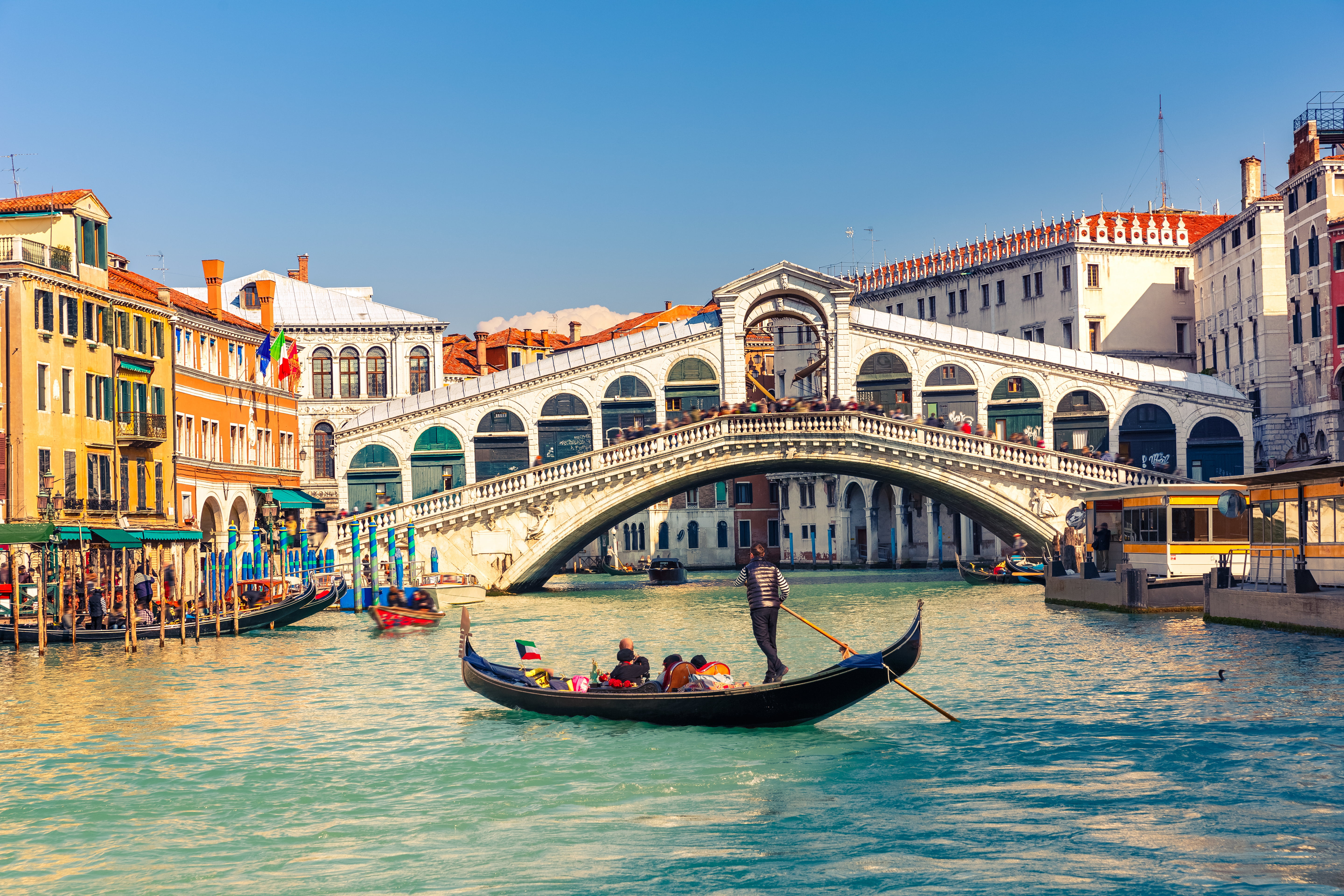 transportation, channel, trip, travel, nature, lagoon, The Grand canal, gondola - traditional boat, veneto, 5K, built Structure, Venice, urban Scene, building Exterior, HD Wallpaper