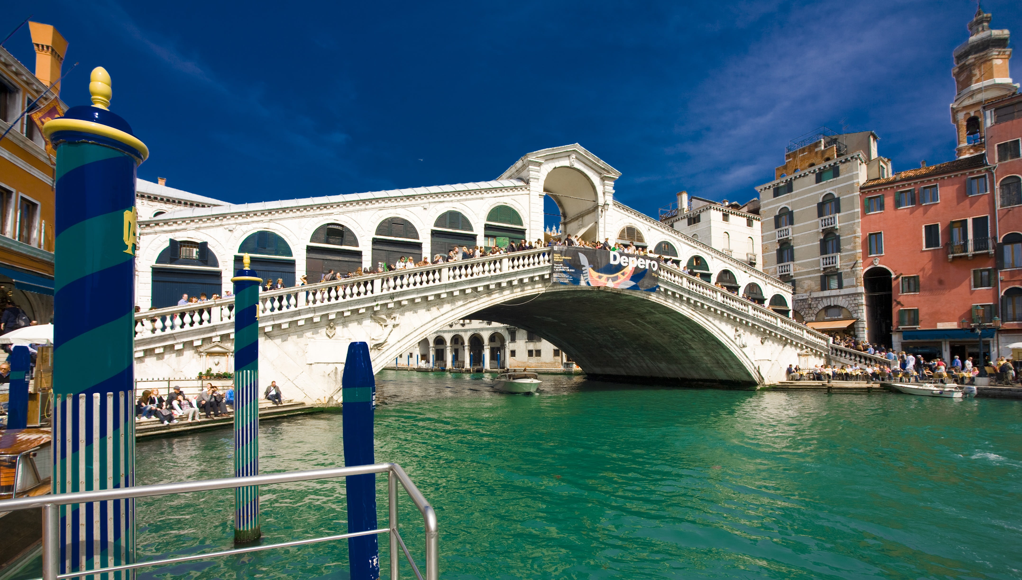 daytime, nautical vessel, arch bridge, italy, passenger craft, travel, nature, outdoors, no people, 4K, people, city, building exterior, group, connection, HD Wallpaper