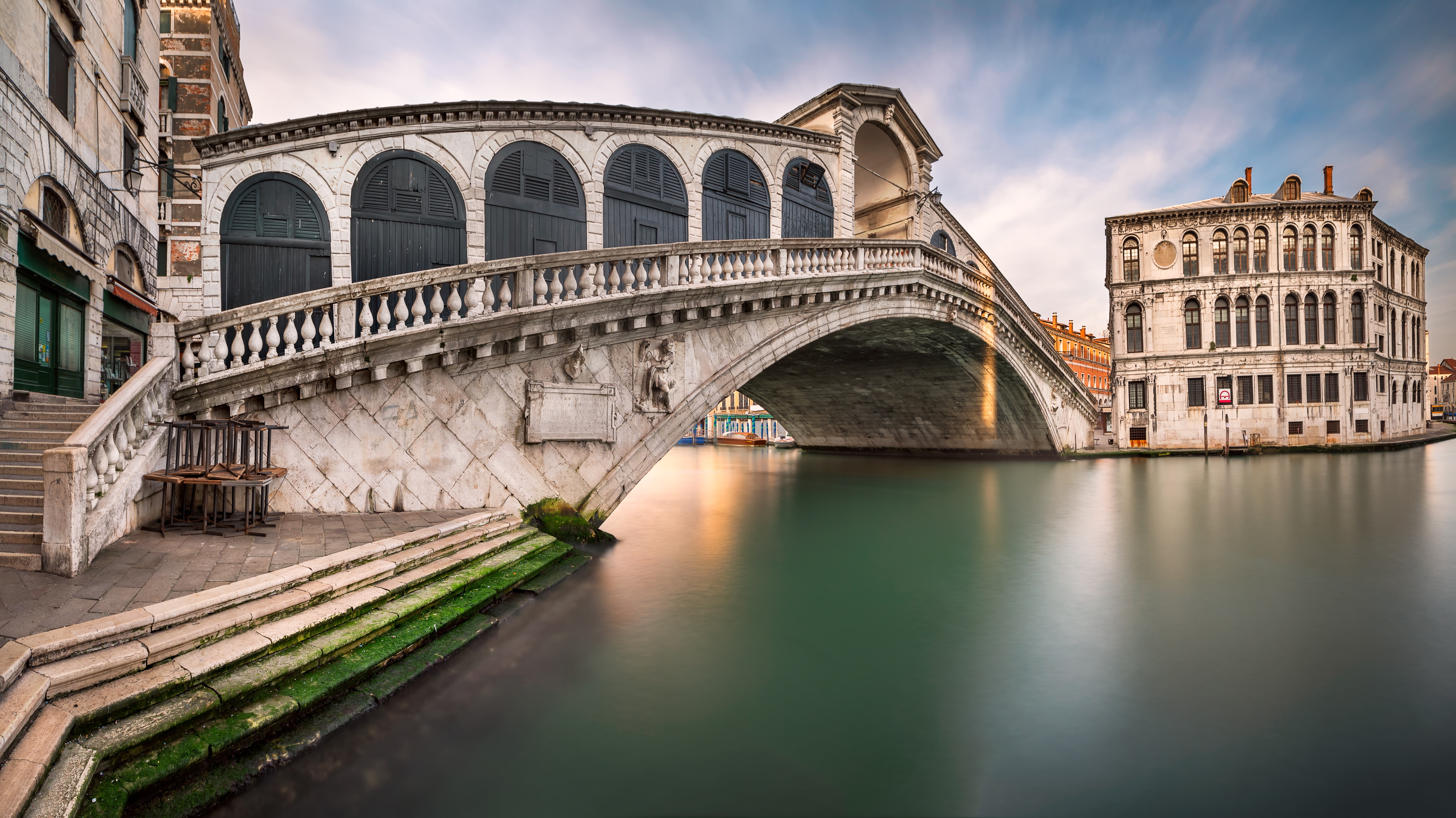 Panorama, Rialto Bridge, 5K, San Bartolomeo Church, Venice, cityscape, channel, Italy, HD Wallpaper