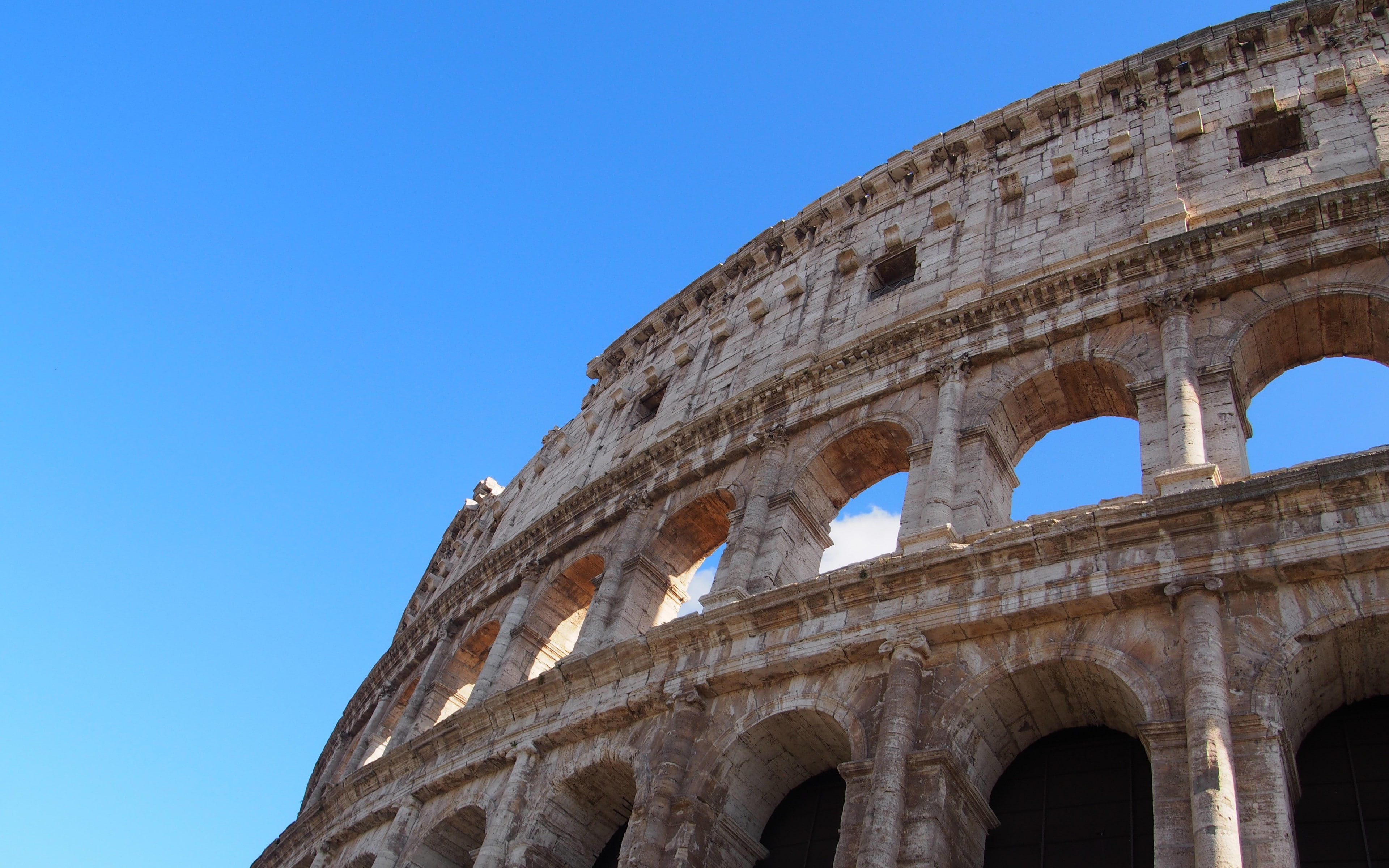 coliseum, italy backgrounds, rome, 4K, architecture, Download 3840x2400 Rome, HD Wallpaper
