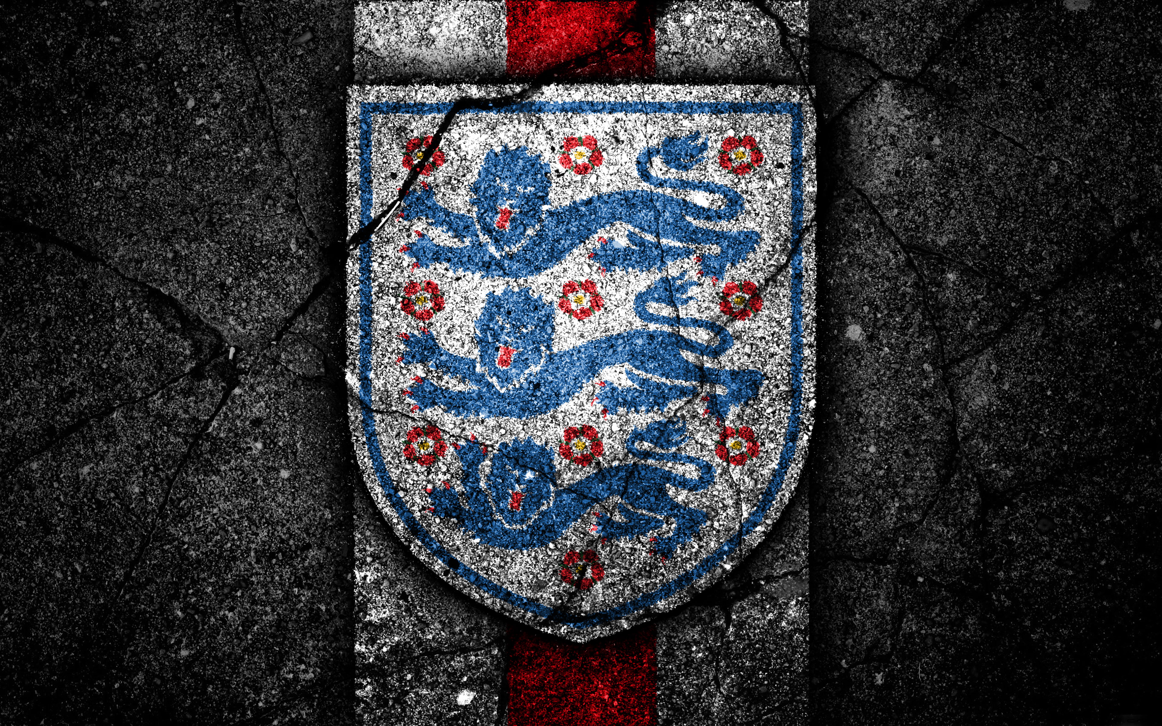 England, Soccer, Logo, Emblem, England National Football Team, 4K, HD Wallpaper