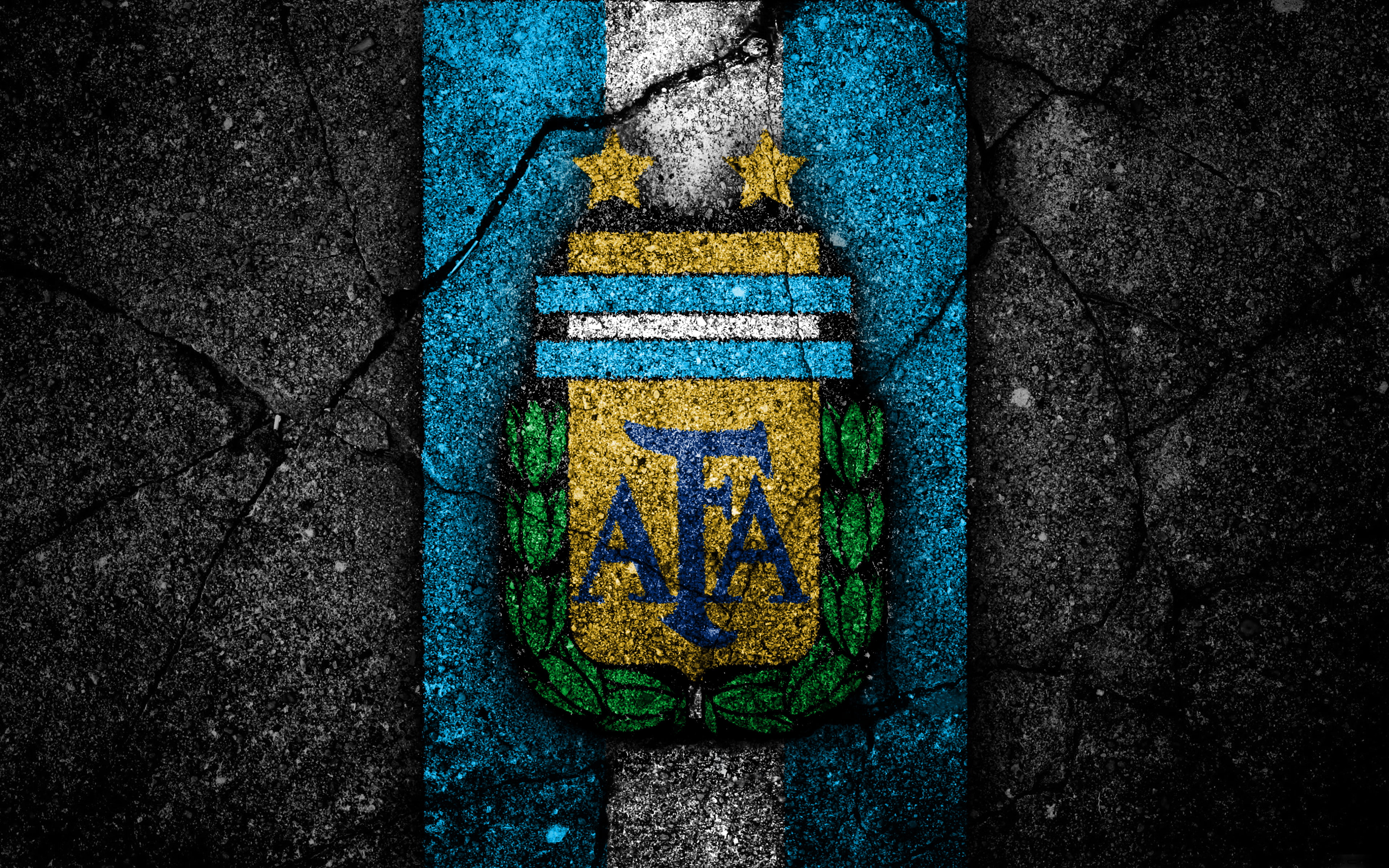Argentina national football team, Emblem, Soccer, Logo, 4K, Argentina, HD Wallpaper