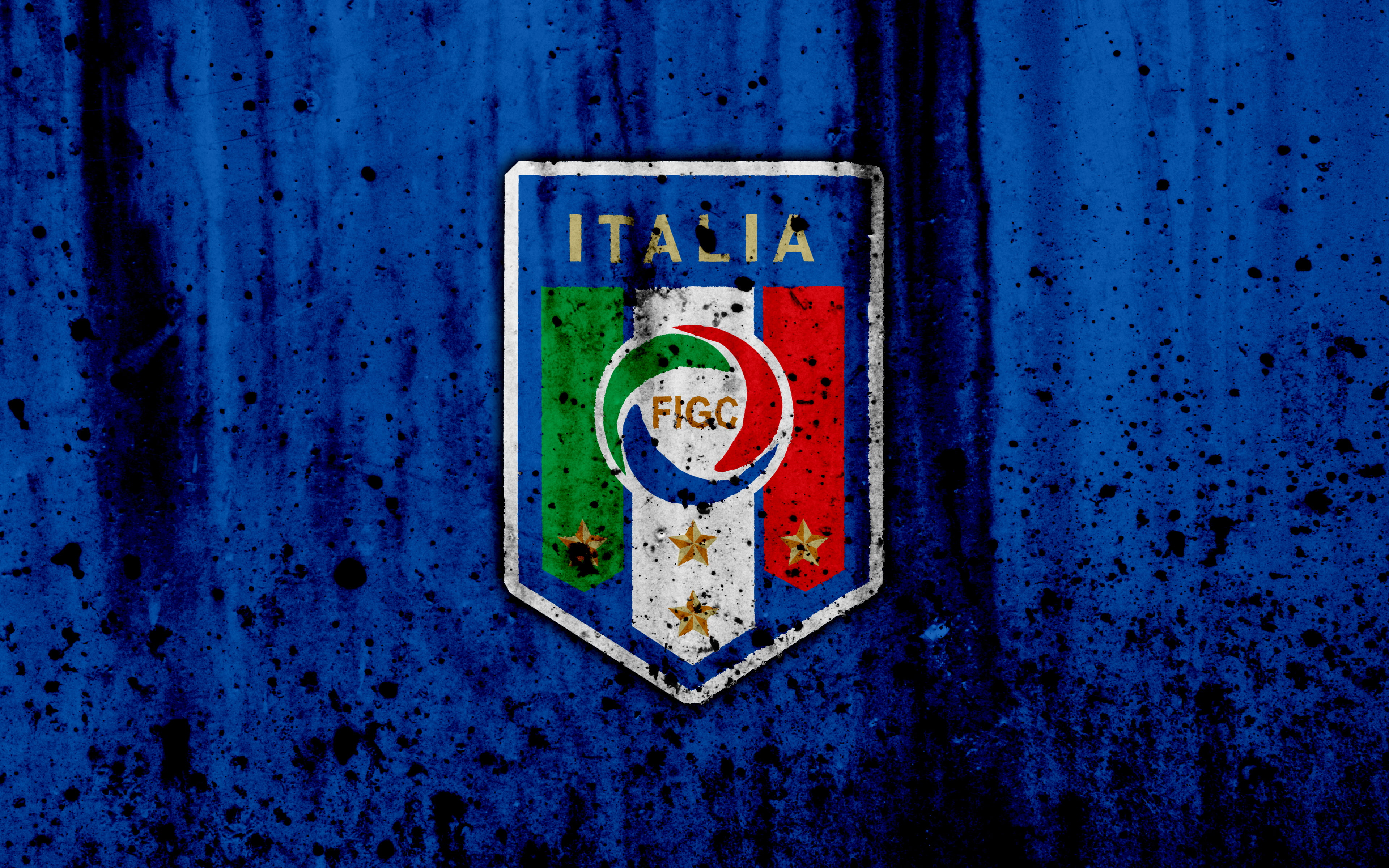 Emblem, 4K, Italy National Football Team, Soccer, Italy, Logo, HD Wallpaper