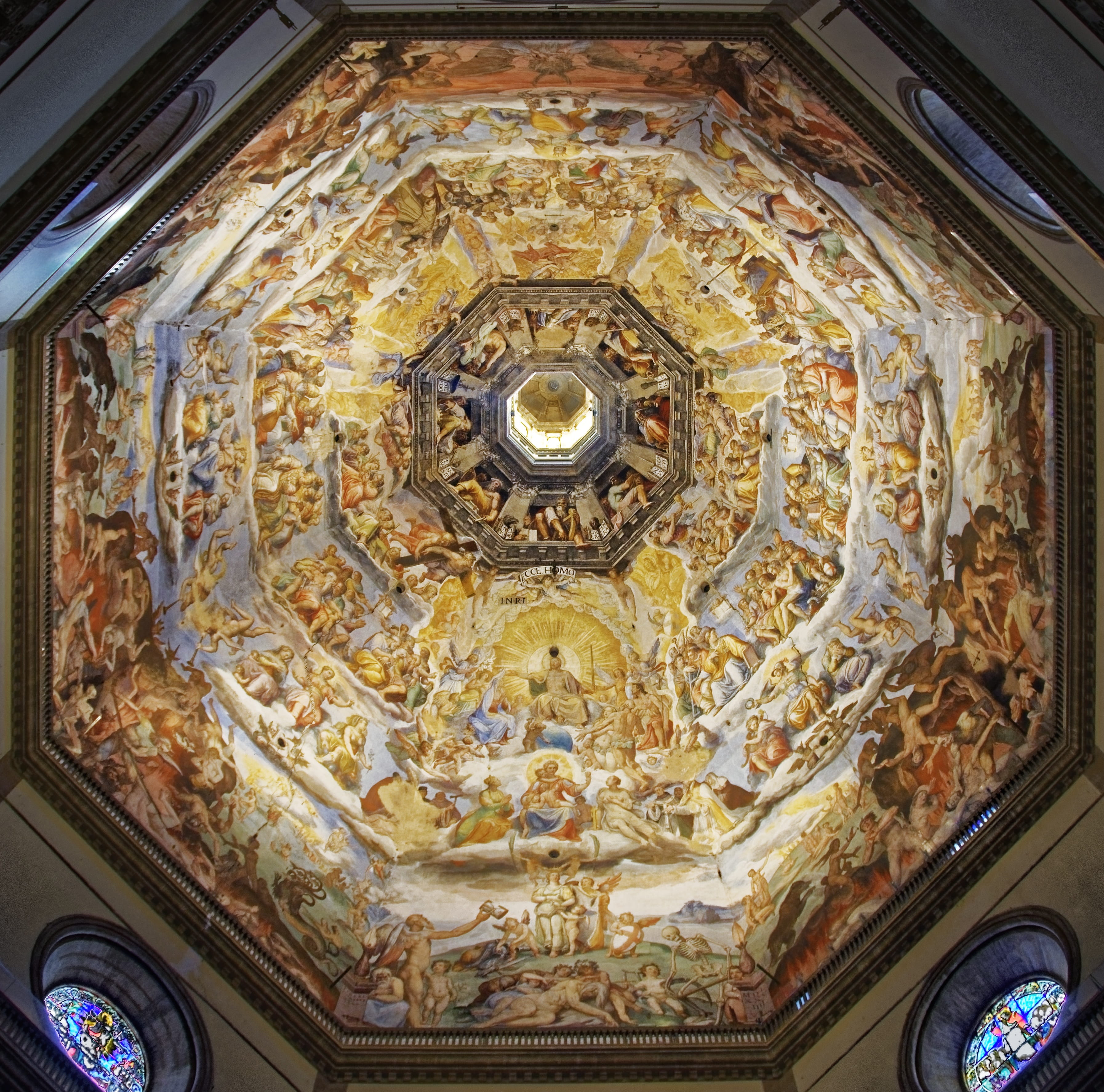pattern, architecture, indoors, dome, creativity, building, built structure, art and craft, spirituality, directly below, ceiling, religion, low angle view, HD Wallpaper