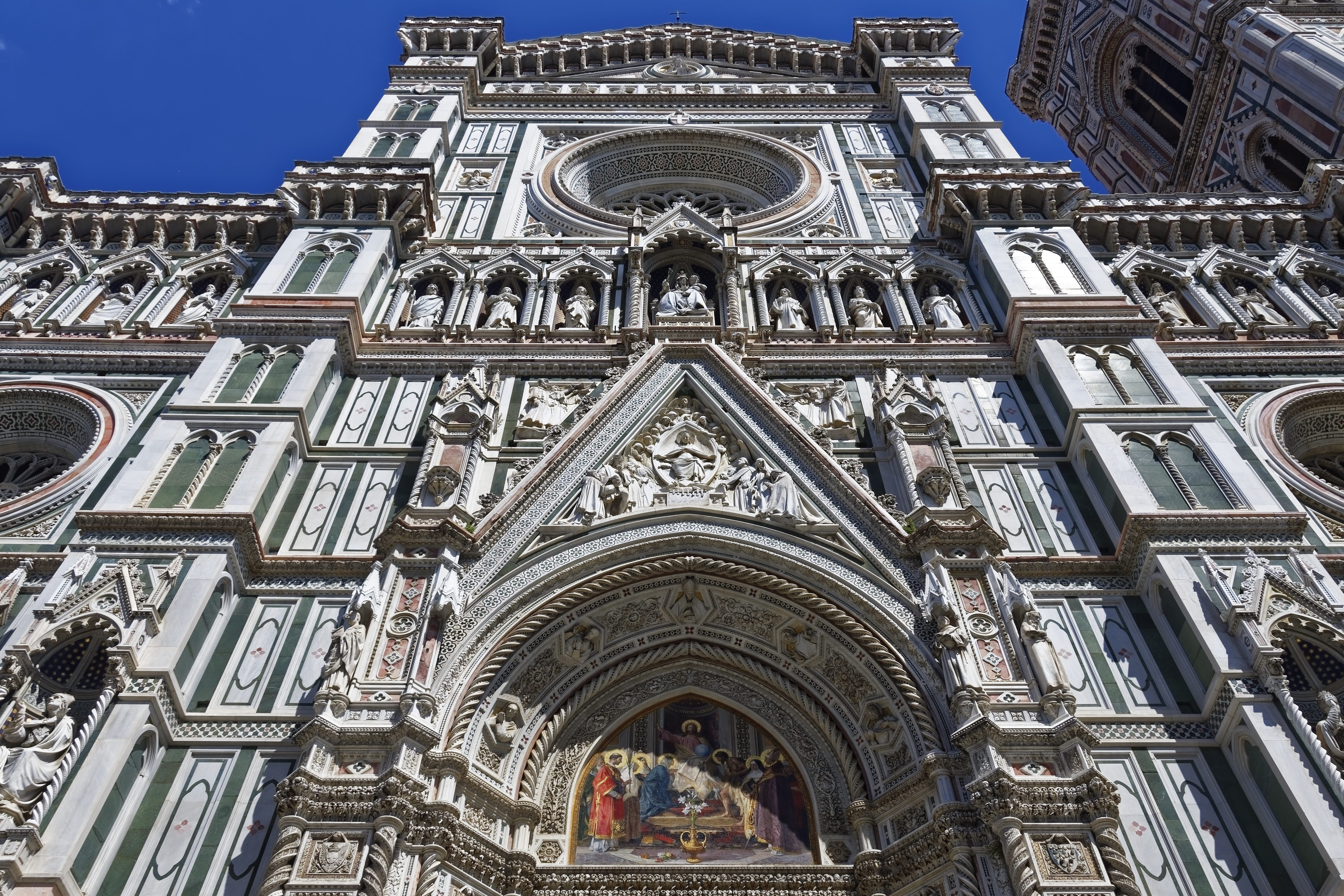 outdoors, travel, history, ornate, 5K, religion, italy, historical, art and craft, architecture, cathedral of santa maria del fiore, day, arch, built structure, HD Wallpaper