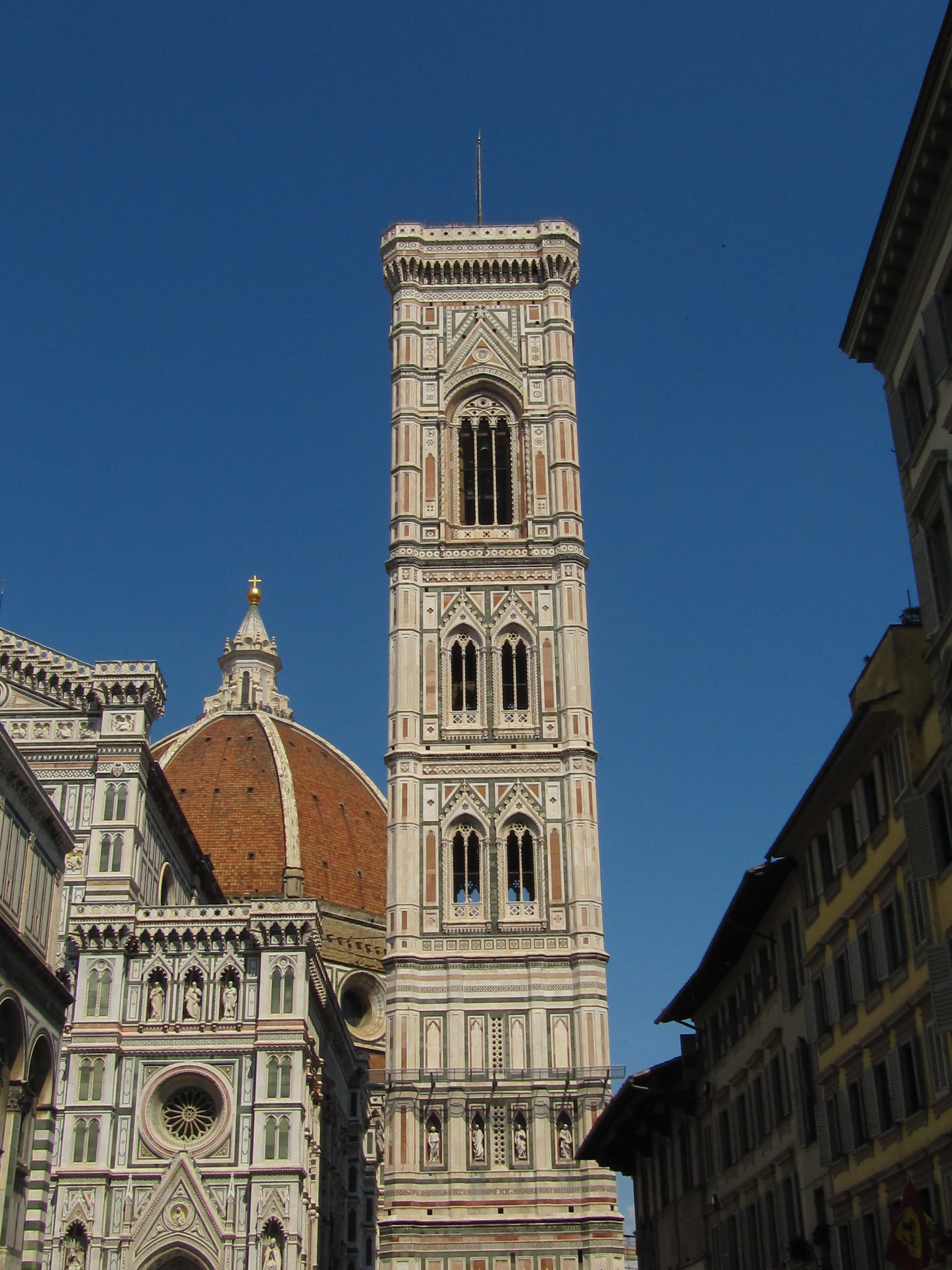 travel destinations, tower, history, architecture, city, 2K, travel, tourism, Florence, built structure, low angle view, spirituality, no people, dom, Phone HD Wallpaper