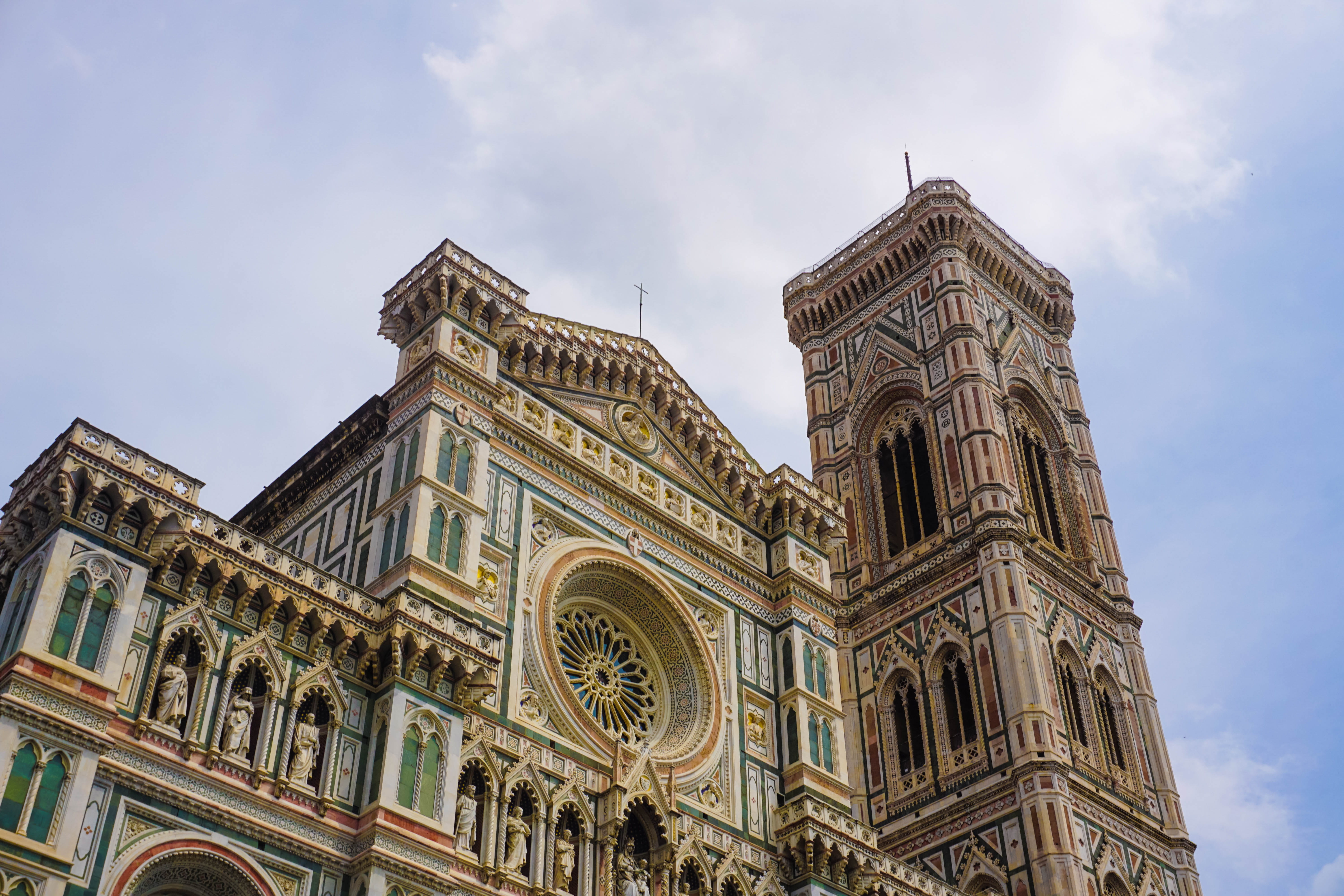 spirituality, italy, low angle view, summer, blue sky, travel destinations, cathedral, duomo, architecture, building exterior, christian, ornate, day, christianity, HD Wallpaper