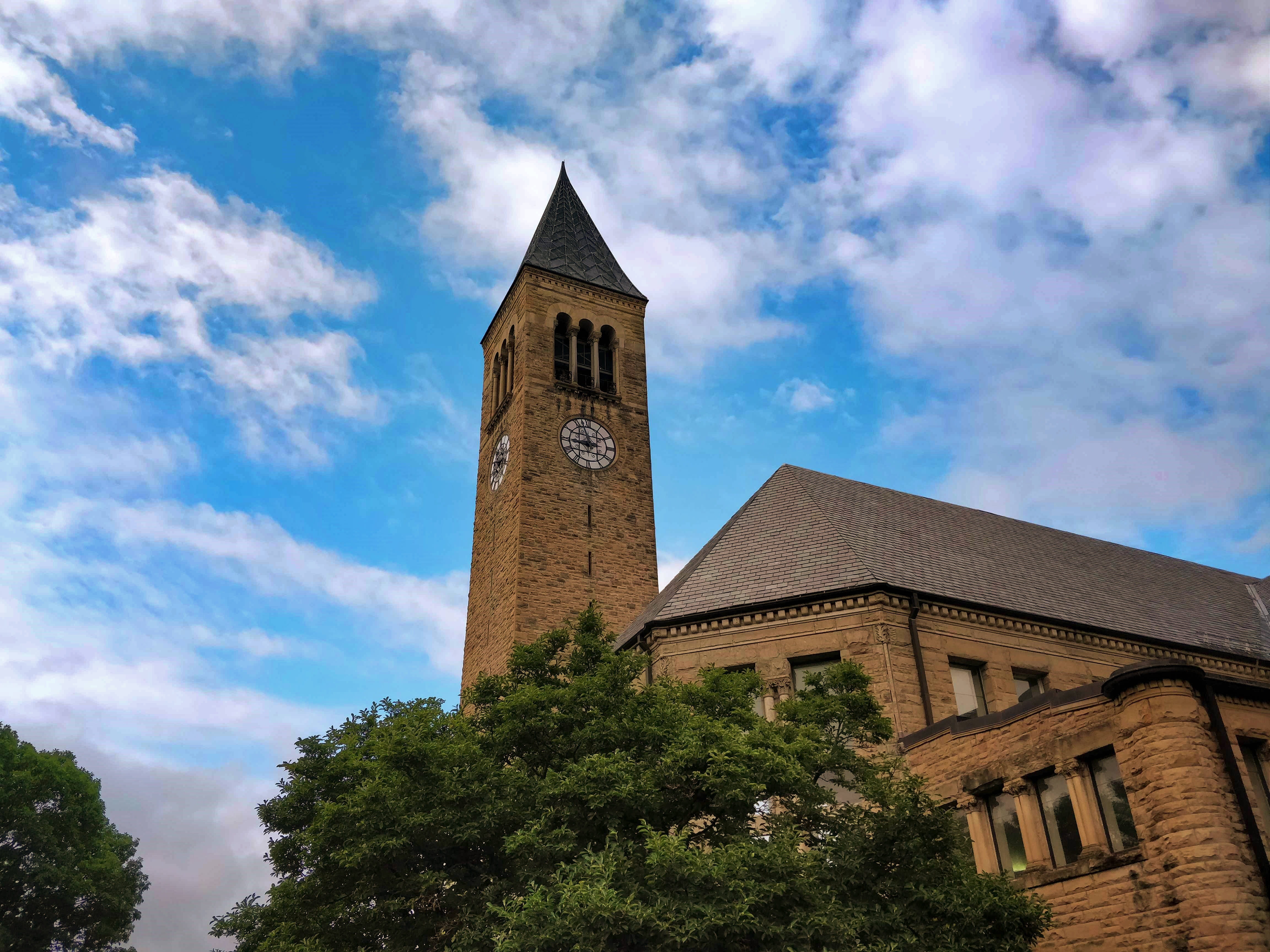 desktop background, outdoors, the scenery, low angle view, the bell tower, cloud, tree, day, place of worship, cloud - sky, architecture, classical architecture, HD Wallpaper
