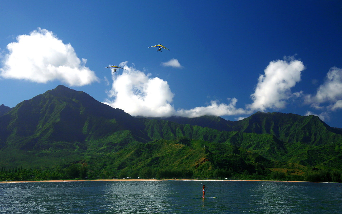grass, hd, green, mountain, sports, windsurfing, body, water, 720P, HD Wallpaper