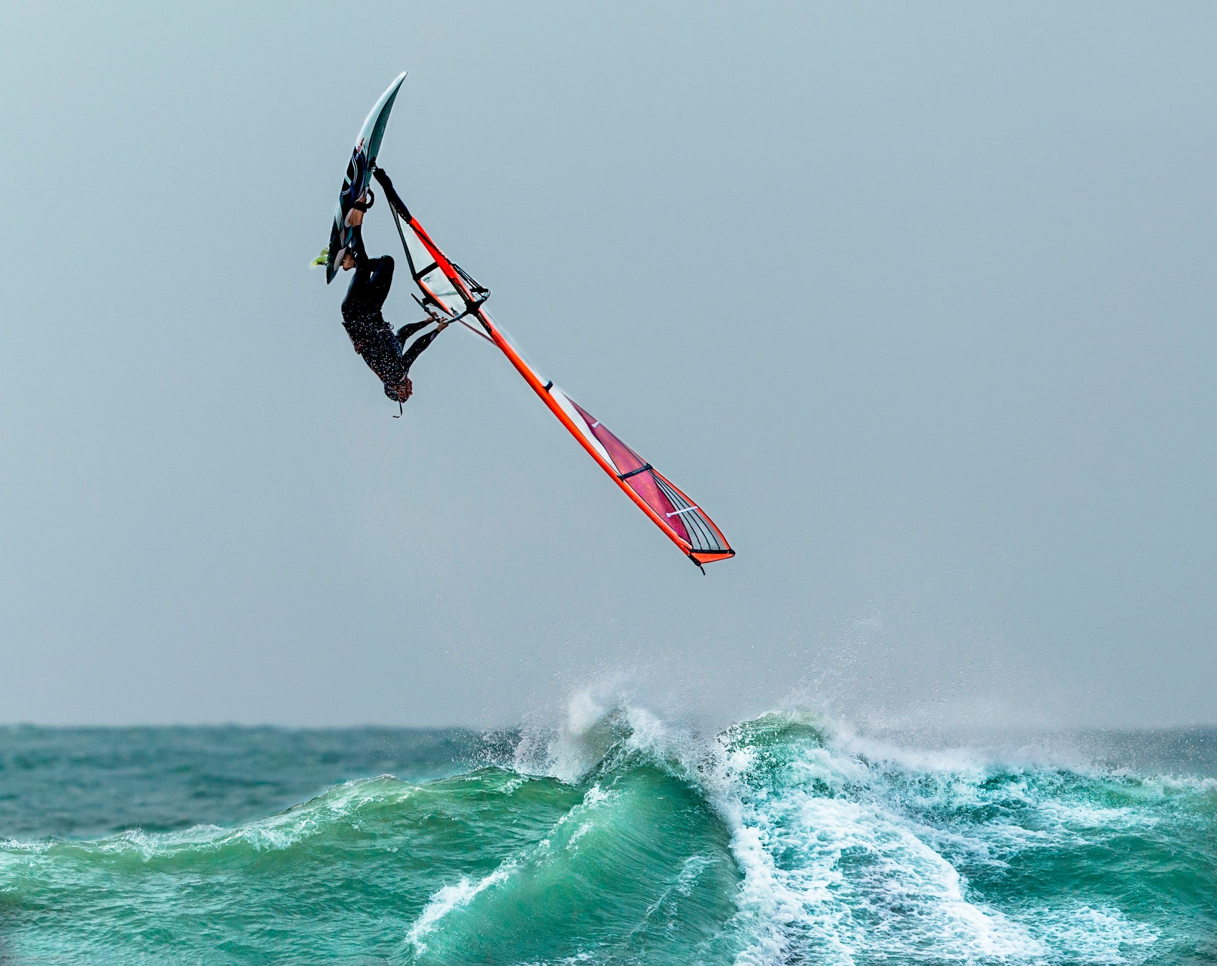 waves, sea, windsurfing, Sport, water, 1080P, HD Wallpaper