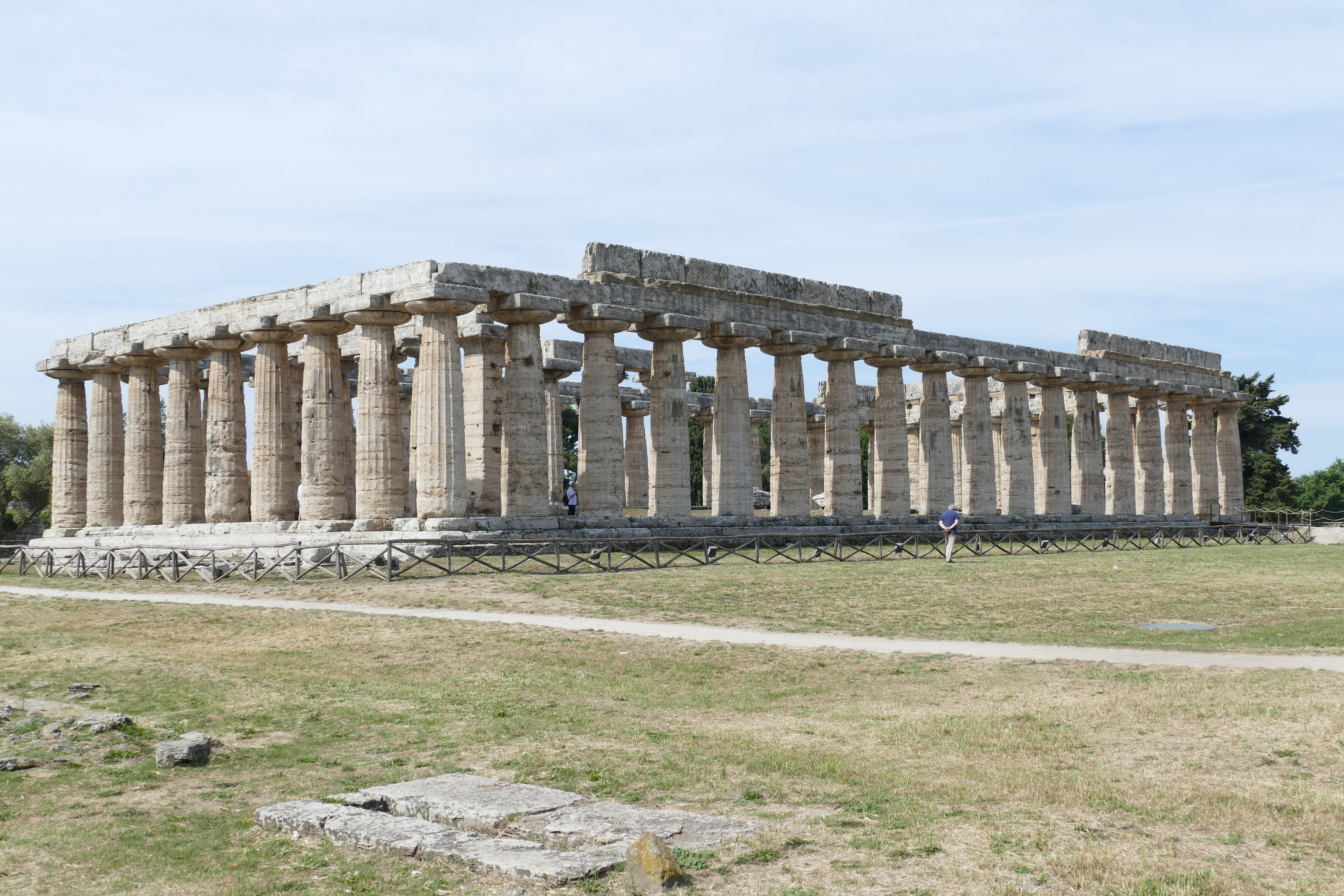 nature, building exterior, ruined, ruin, colonnade, antiquity, world heritage, historically, archaeology, italy, day, greek, travel, sky, unesco, no people, HD Wallpaper