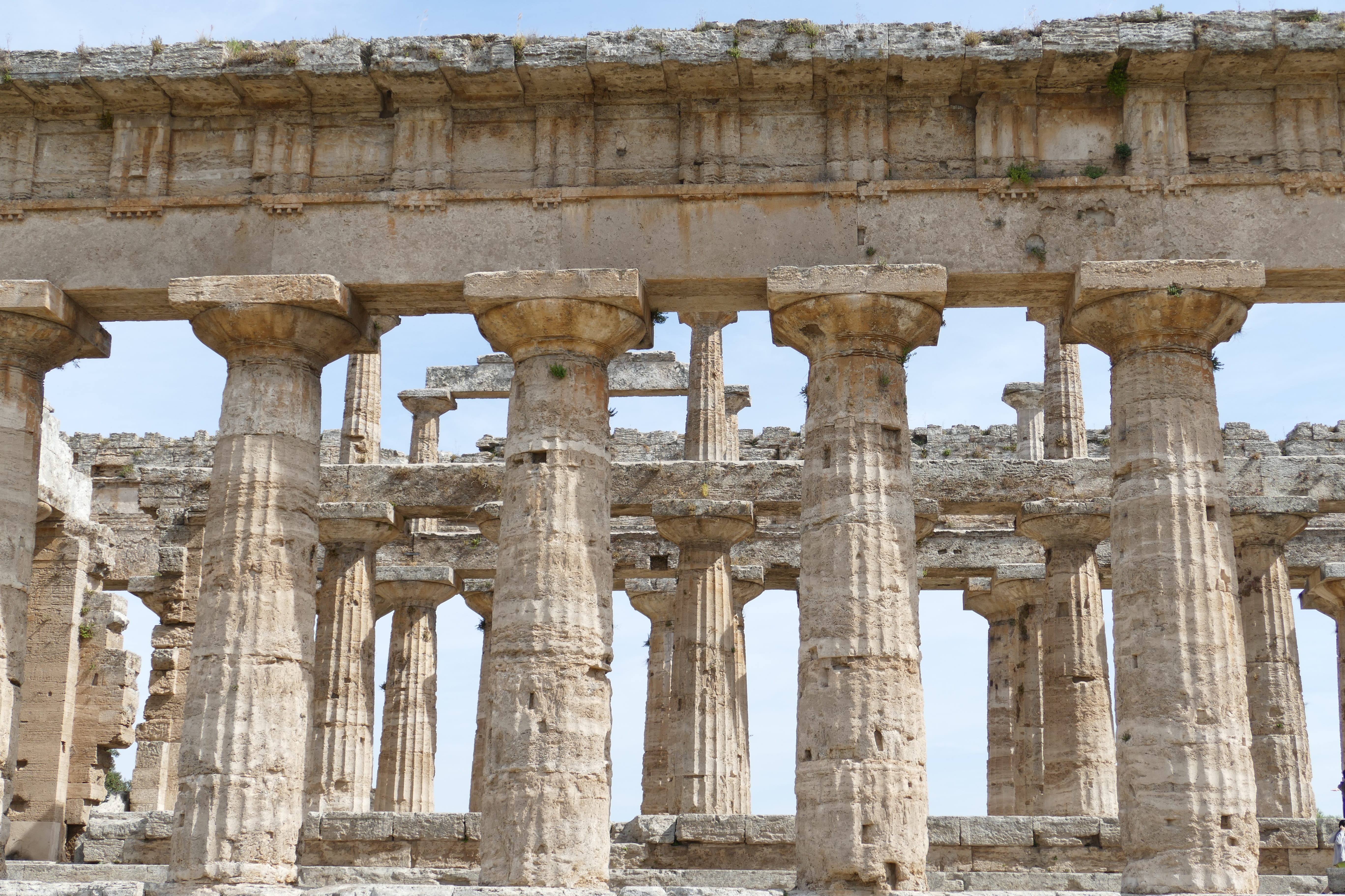 ruined, archaeology, italy, salerno, ancient history, nature, historically, built structure, ancient civilization, tourism, architectural column, bad condition, HD Wallpaper