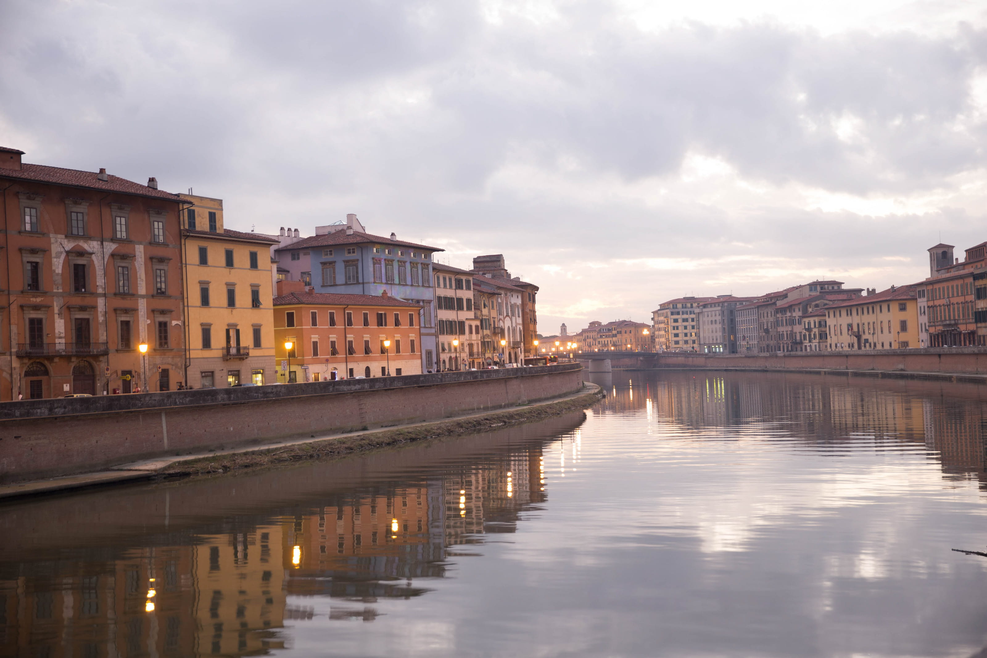 background, town, ponte, clouds, city, no people, firenze, waterfront, italian, cloud - sky, ancient, outdoors, built structure, panorama, building, house, HD Wallpaper
