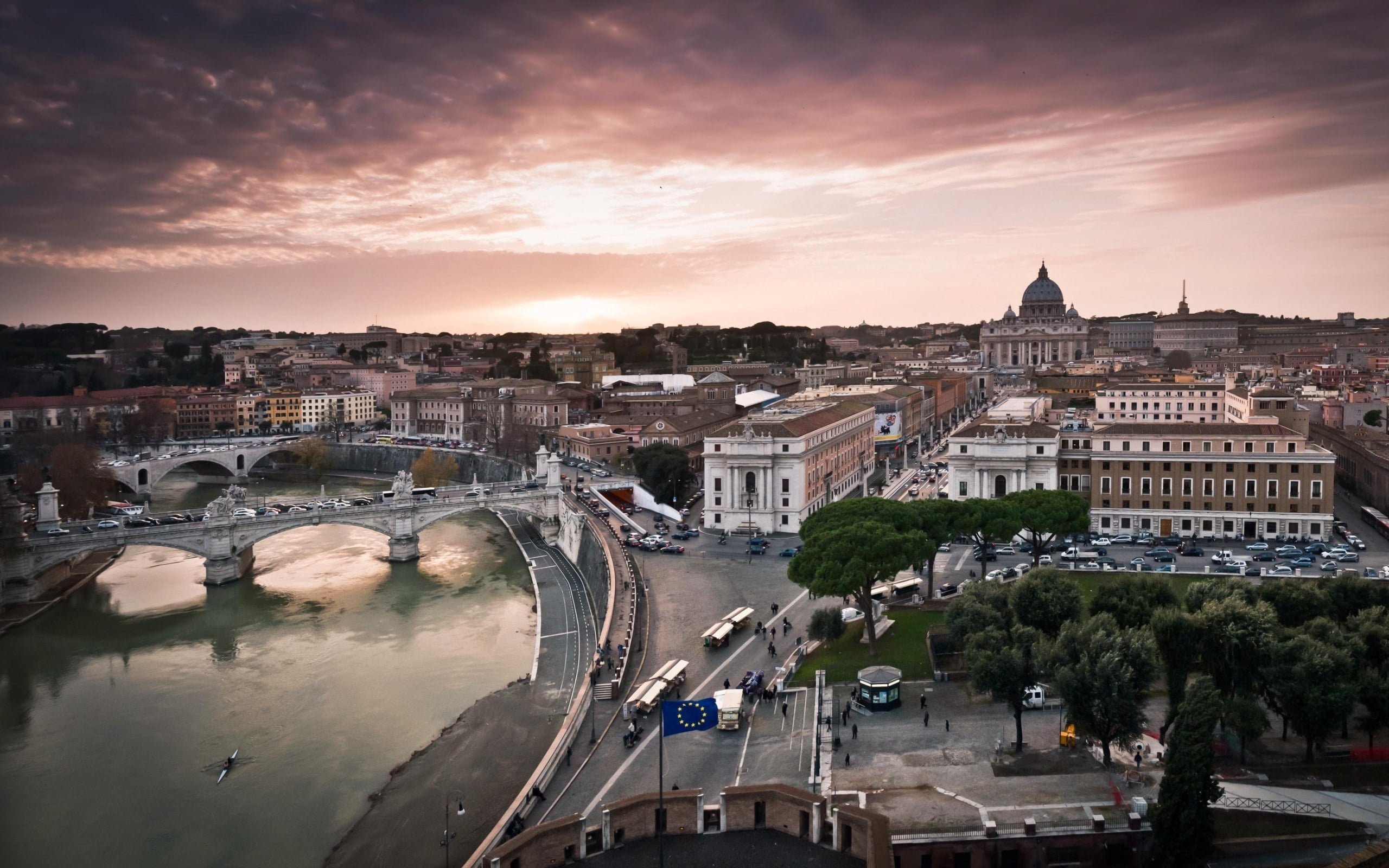 white, high angle view, basilica, capital Cities, church, sky, italy, vatican, tourist, panoramic, brown, building, built Structure, nature, famous Place, HD Wallpaper