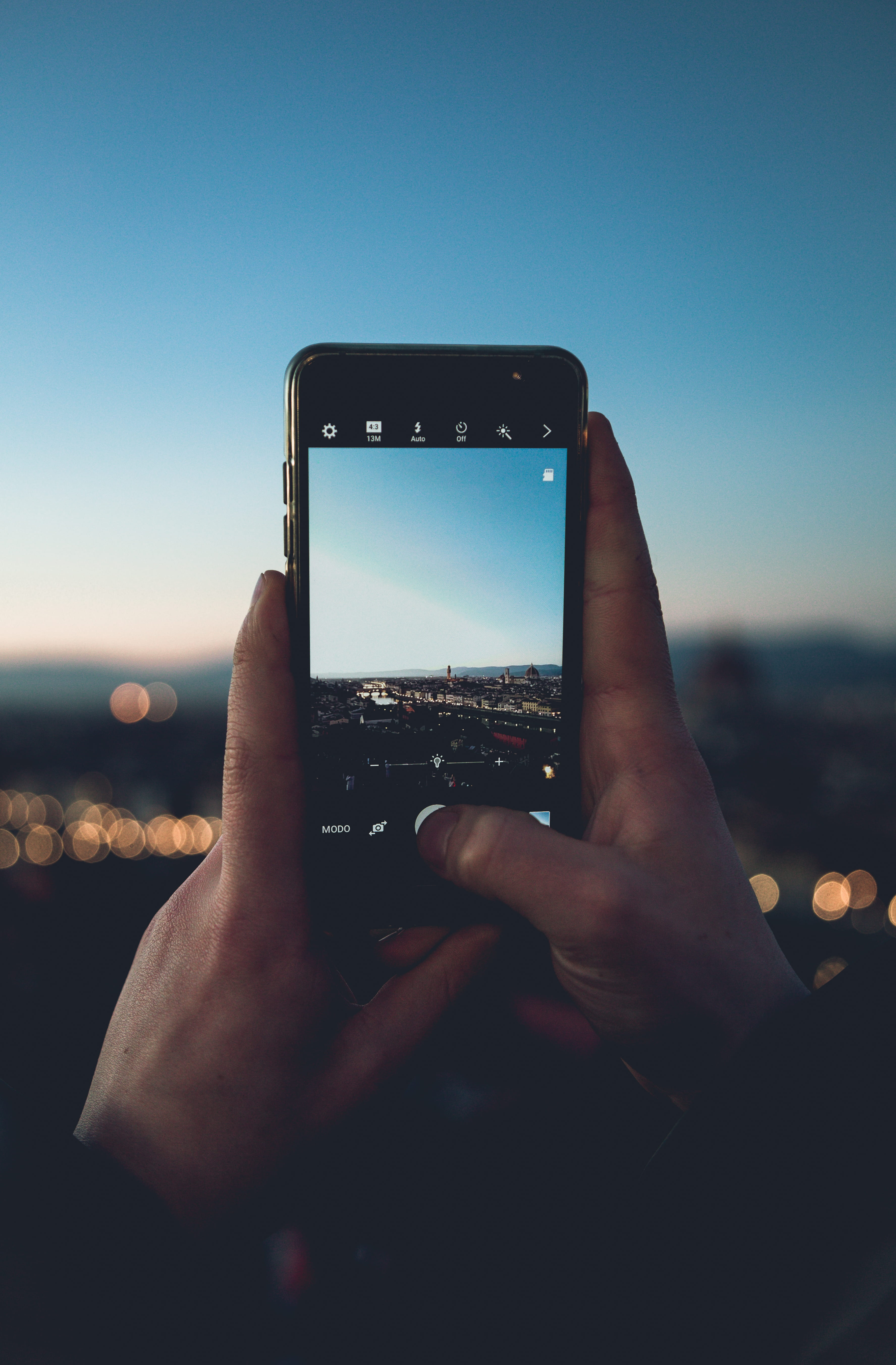 wireless technology, piazzale michelangelo, screen, sky, technology, photographing, portable information device, 5K, finger, connection, communication, Phone HD Wallpaper