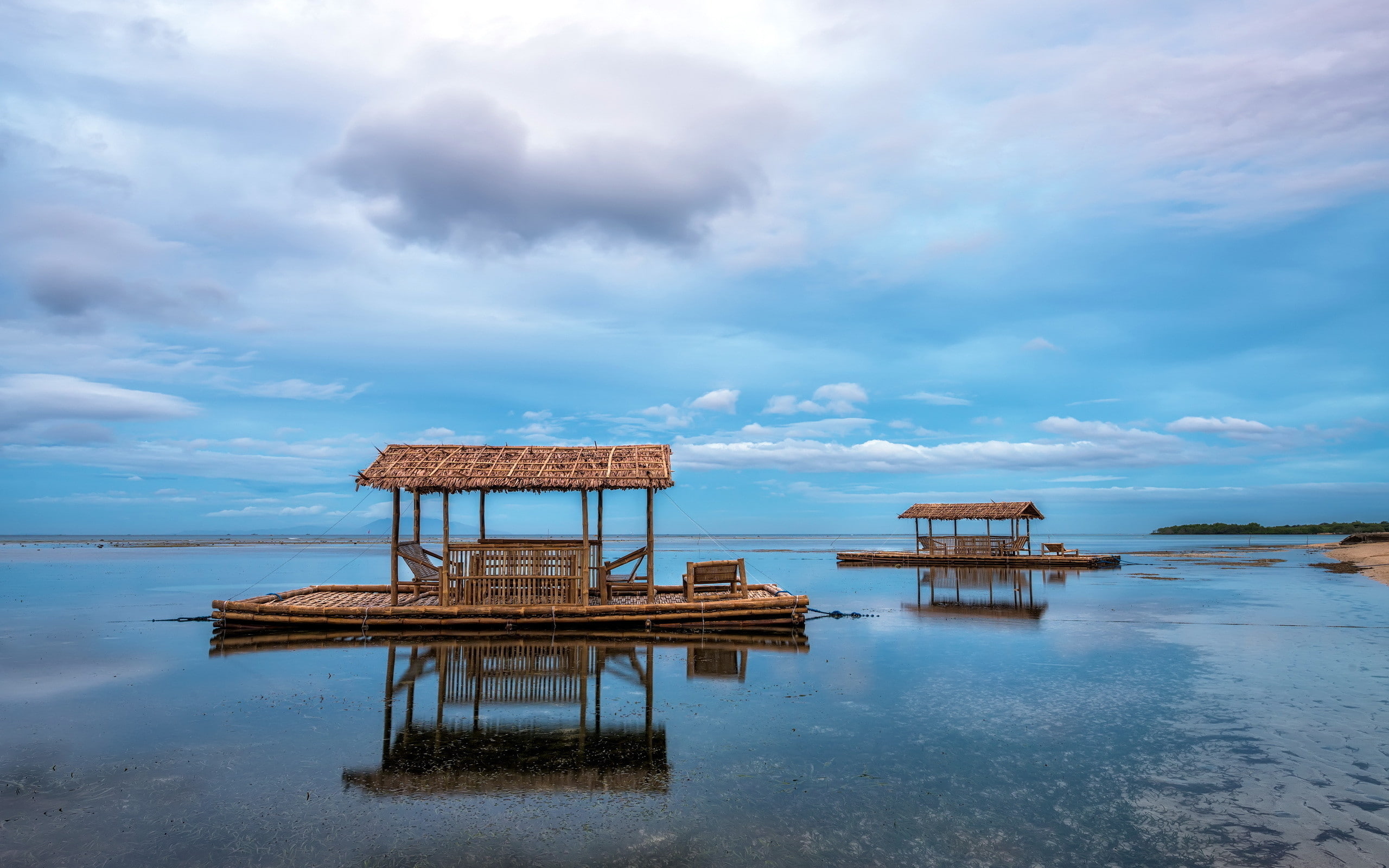 cloud, Bungalow, sand, hd wallpaers, 2560x1600, 2K, sky, shore, 4K, sea, beaches, HD Wallpaper