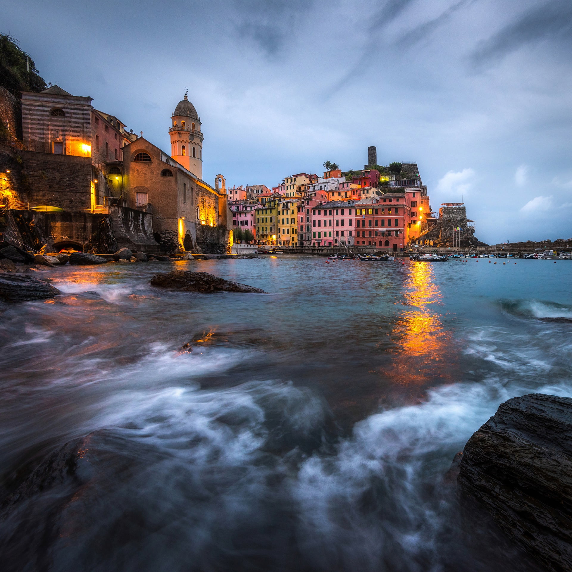 building, Italy, Liguria, home, Ligurian Sea, Cinque Terre, 1080P, Vernazza, The Ligurian sea, sea, Phone HD Wallpaper