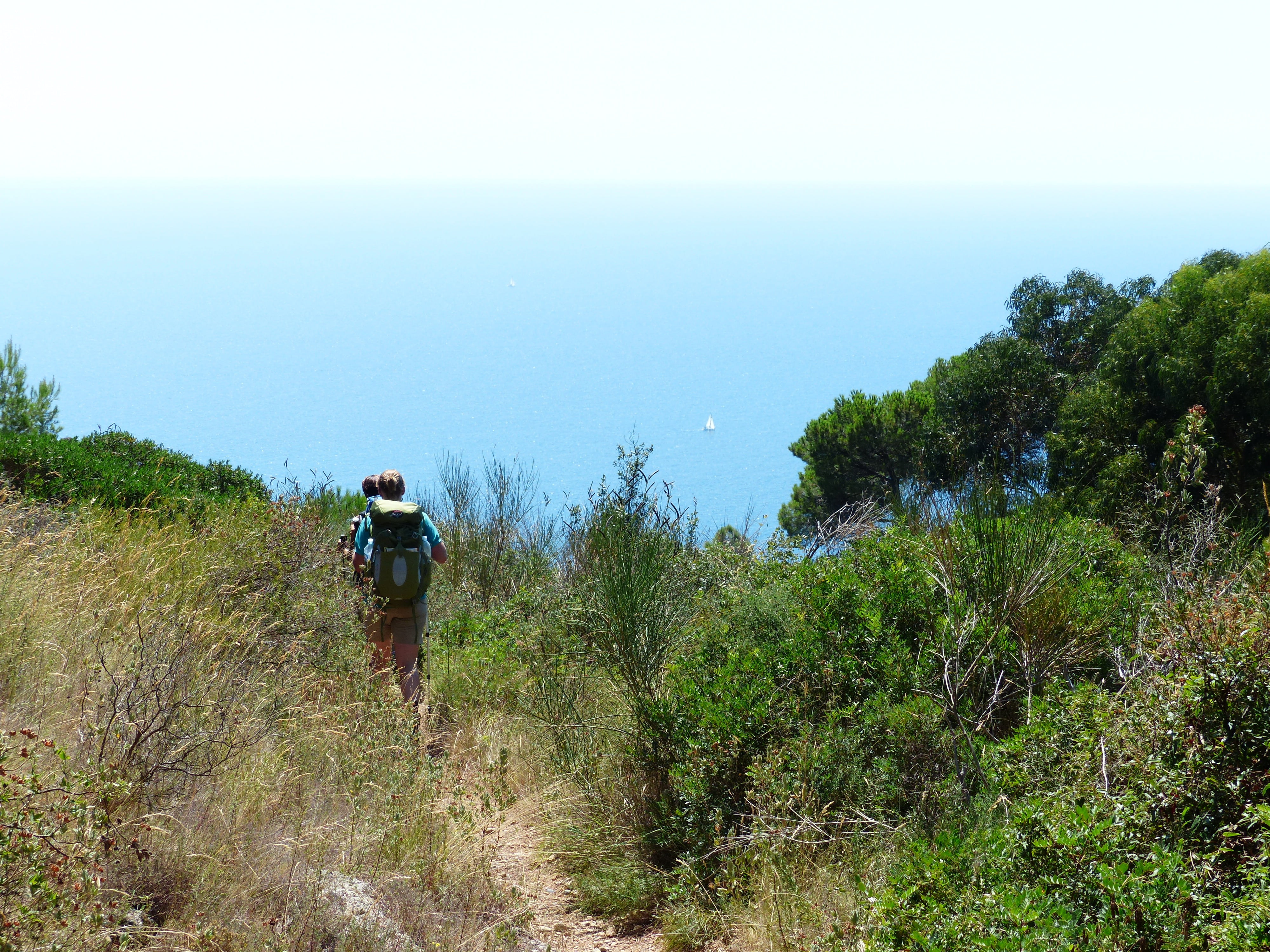water, land, away, day, tranquility, sport, trail of the ligurian mountains, lifestyles, ligurian mountain trail, avml, people, wanderer, liguria, hiking, HD Wallpaper