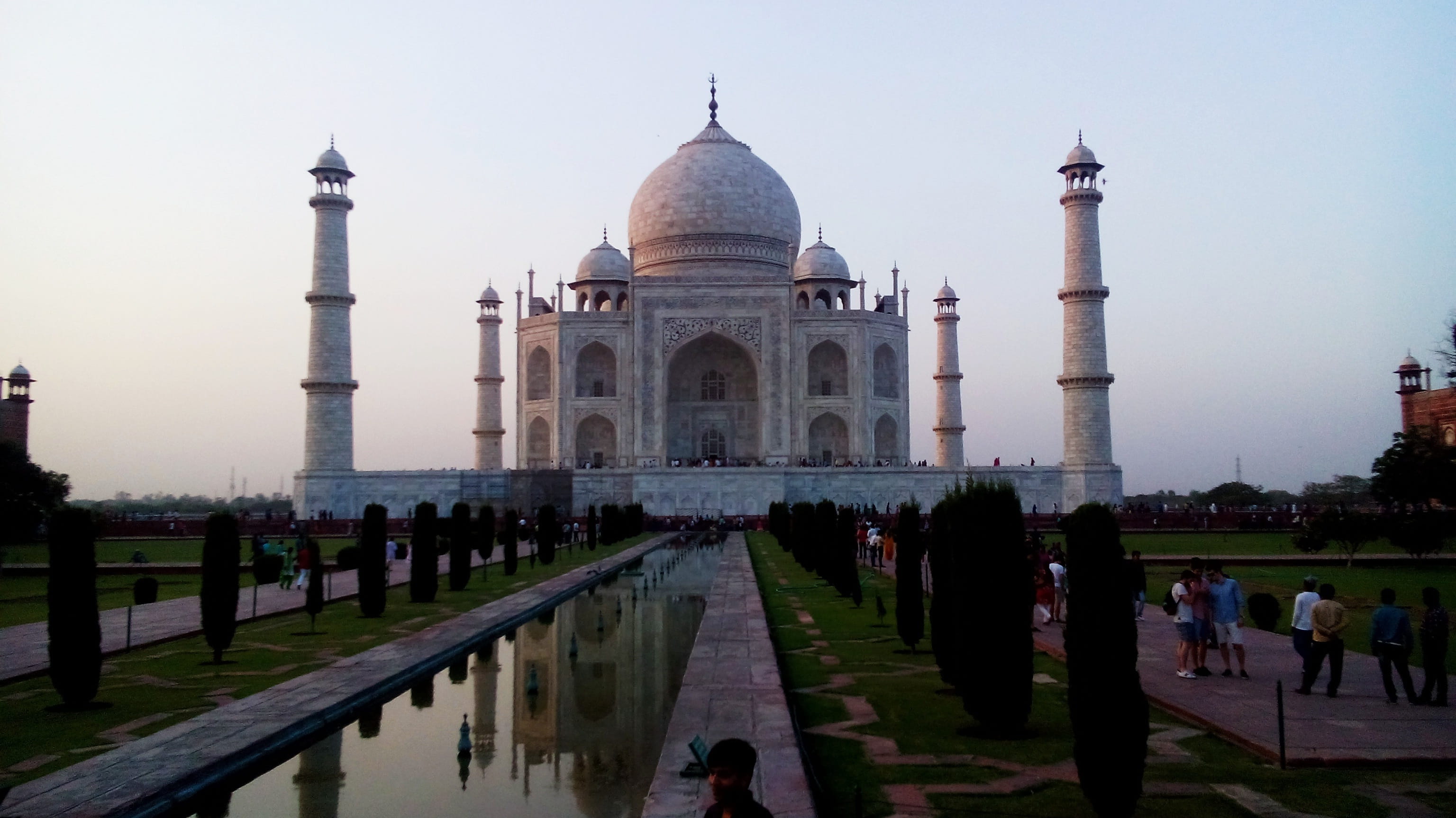the past, sky, building exterior, arch, taj mahal, mumtaz, travel destinations, men, 7 wonders, travel, nature, epitome, crowd, built structure, group of people, HD Wallpaper