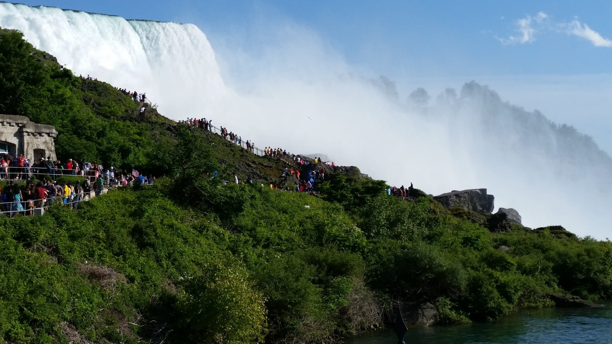cloud - sky, plant, mountain, scenics - nature, large group of people, nature, tourist, water, beauty in nature, outdoors, travel destinations, architecture, HD Wallpaper